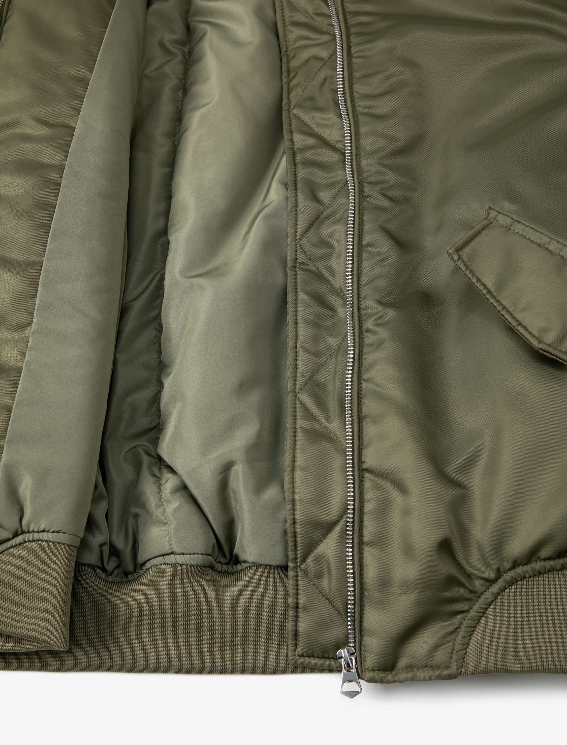 Bomber Ceket Kapaklı Çift Cep Kolej Yaka Fermuarlı