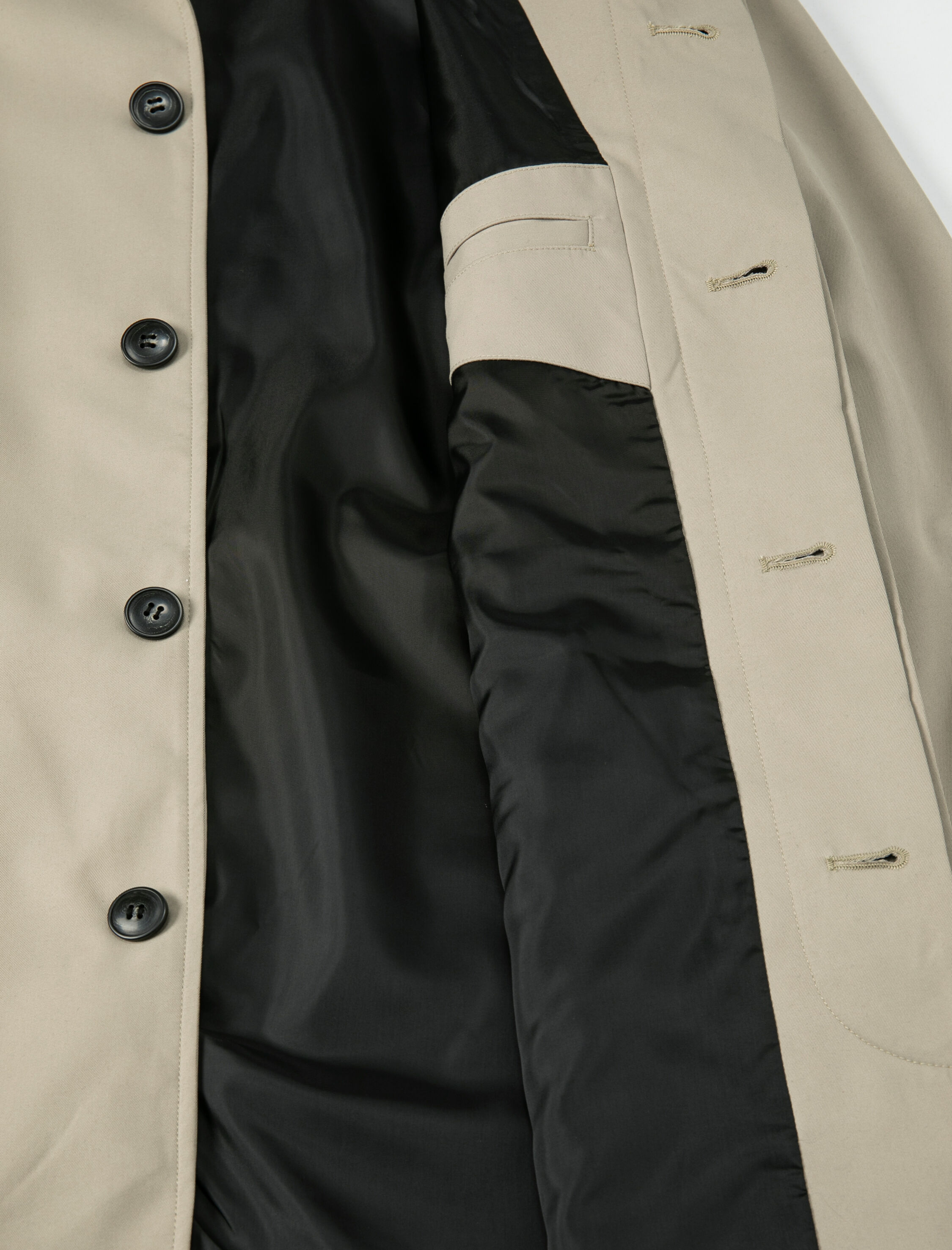   Trençkot Düğmeli Kuşaklı Cep Detaylı