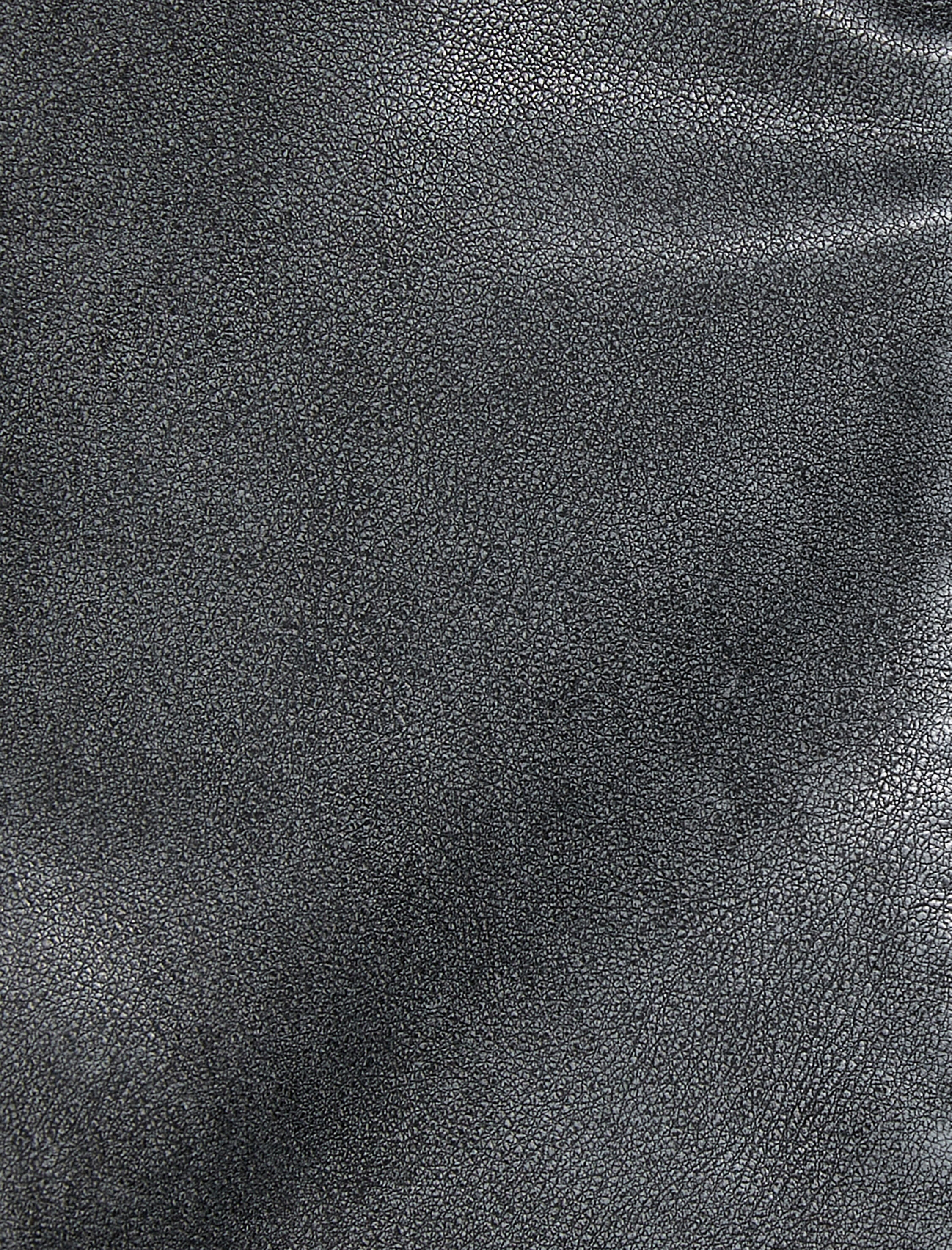 Oversize Suni Deri Ceket Fermuarlı Soluk Efektli