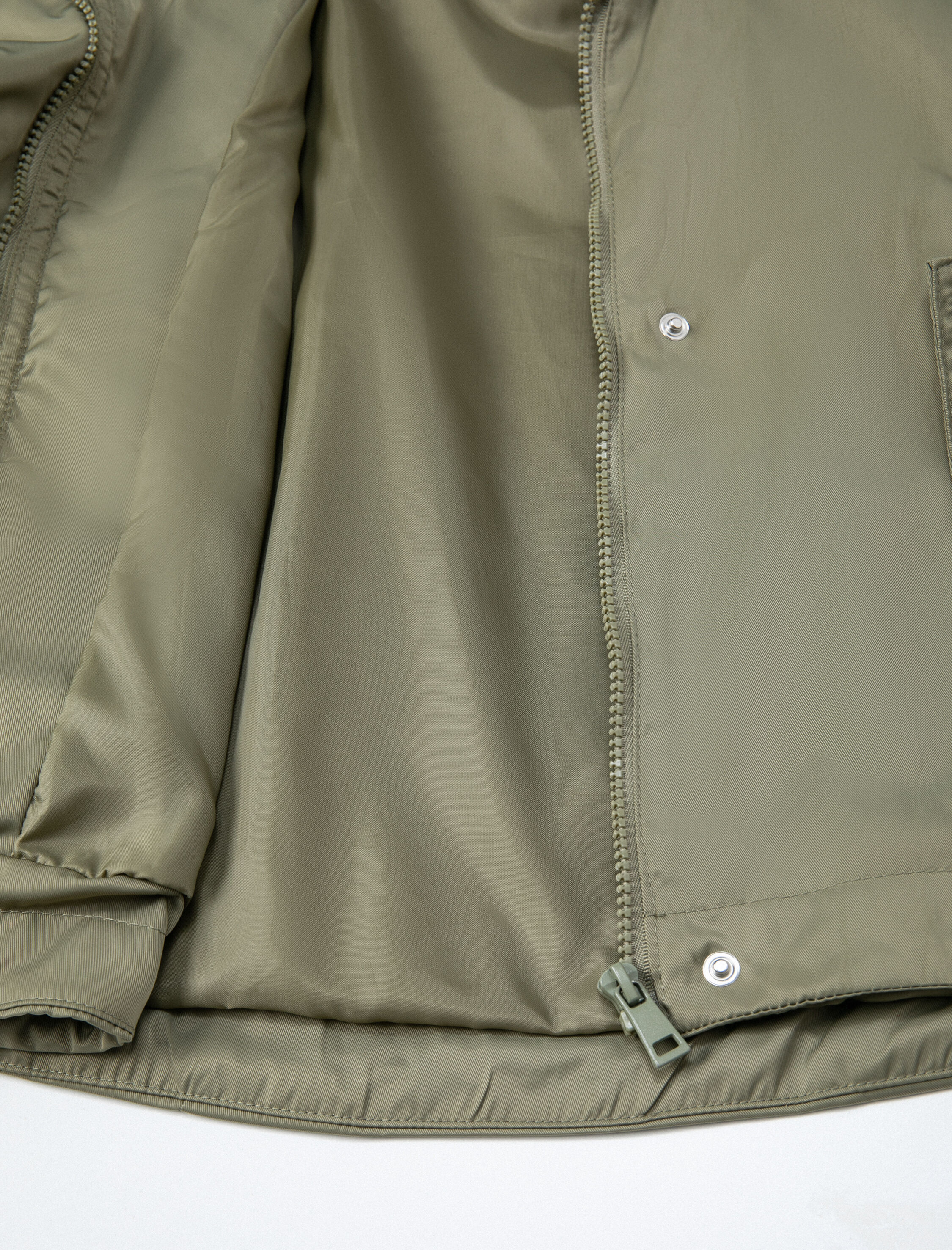   Oversize Bomber Ceket Kapüşonlu Cepli Fermuarlı