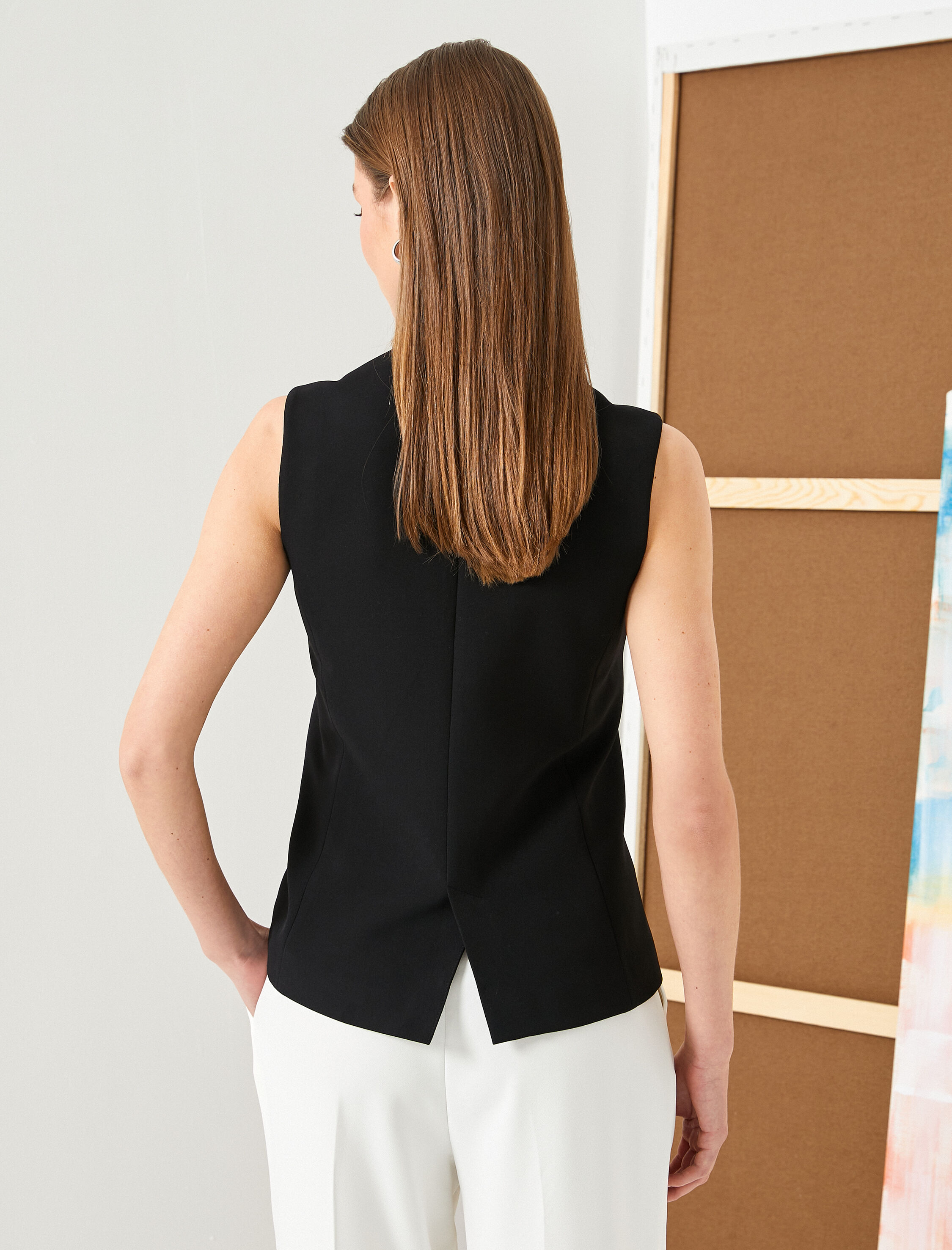   Yelek V Yaka Slim Fit Düğmeli