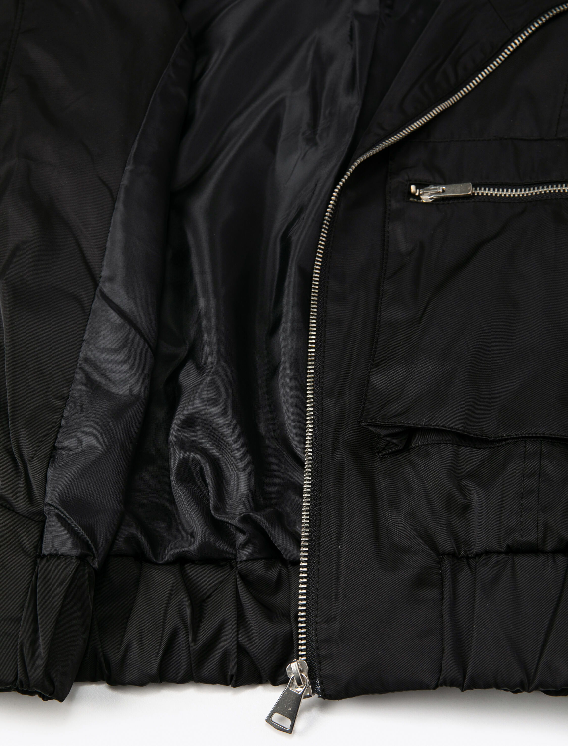   Bomber Ceket Fermuarlı Dik Yaka Cepli