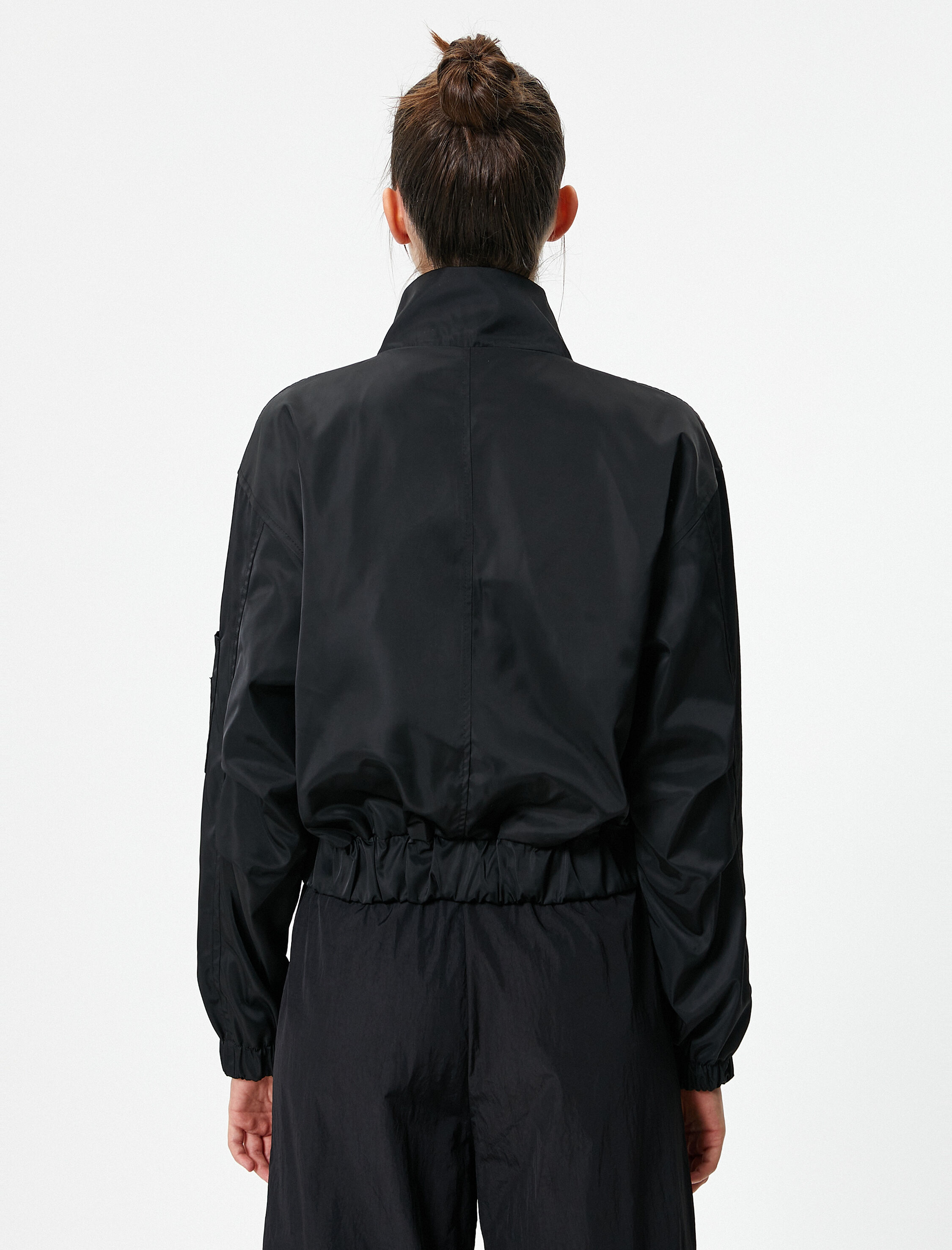   Bomber Ceket Fermuarlı Dik Yaka Cepli