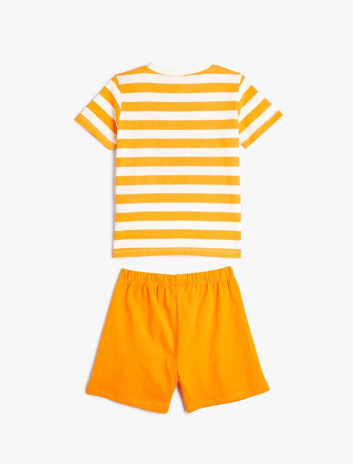 Erkek Bebek 2'li Takım Şort Tişört Baskılı Pamuklu