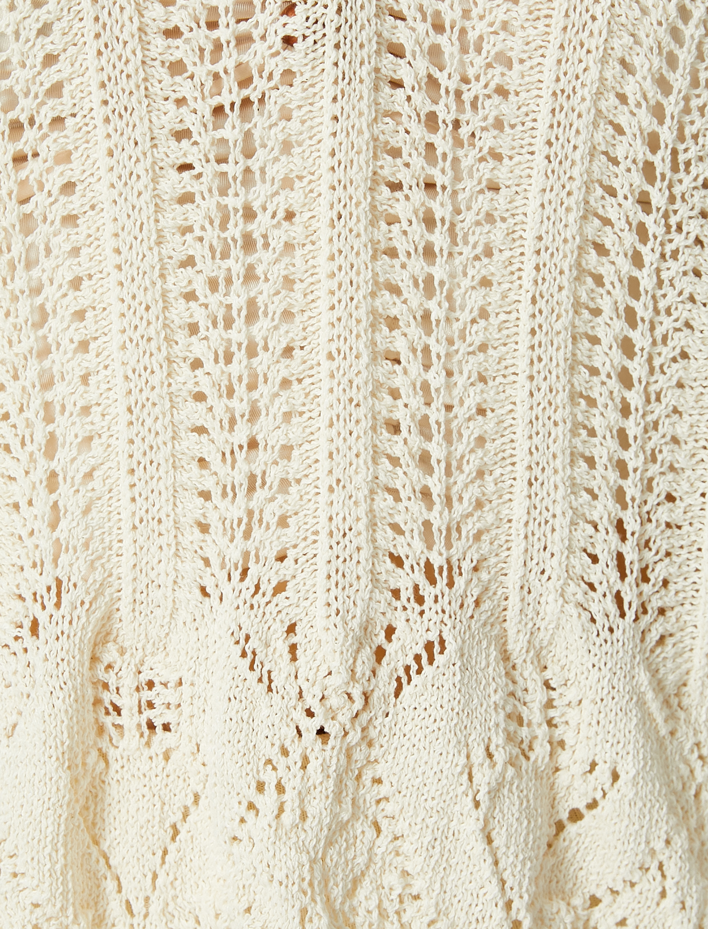   Ajurlu Kazak V Yaka Uzun Kollu