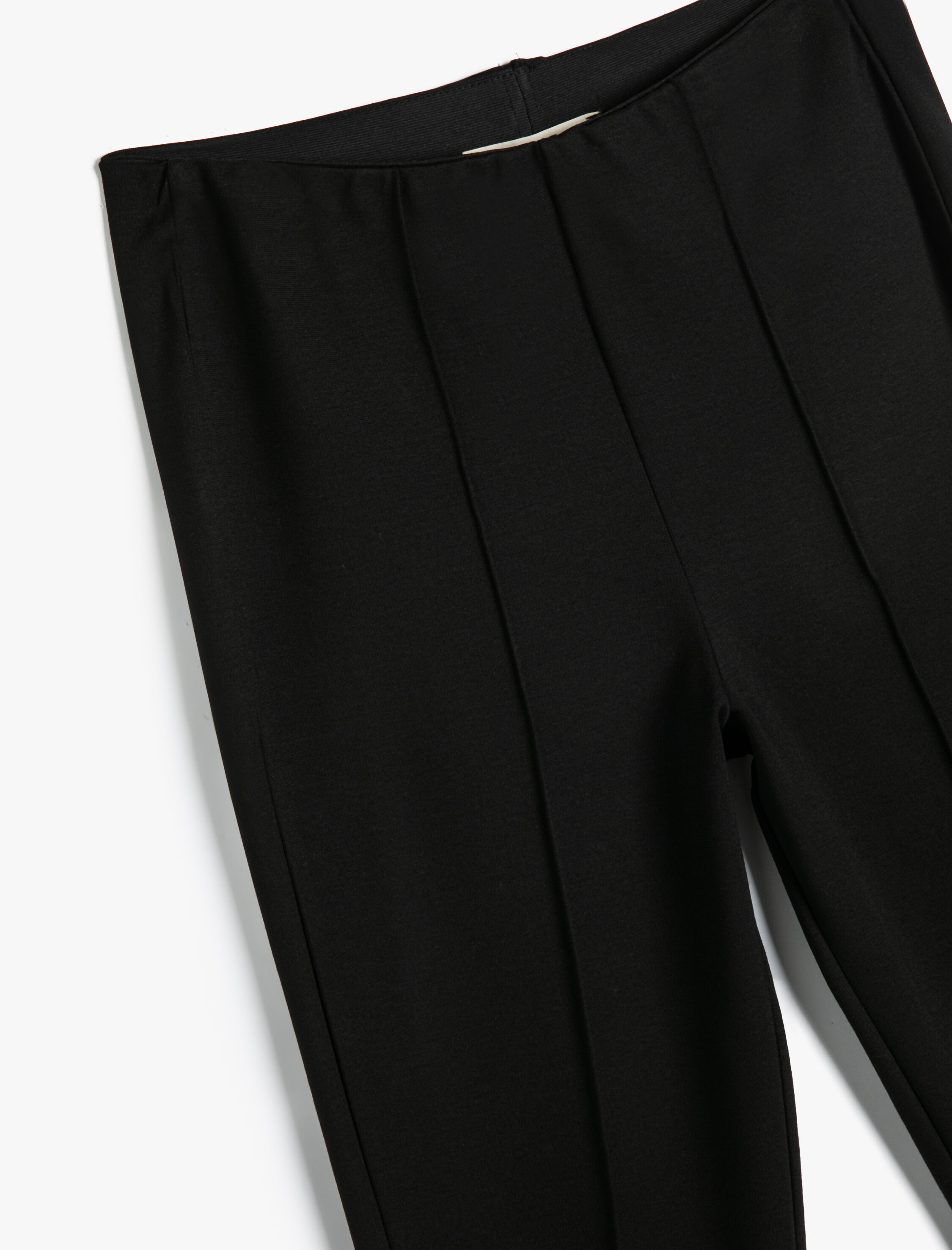   İspanyol Paça Tayt Pantolon Nervürlü Normal Bel