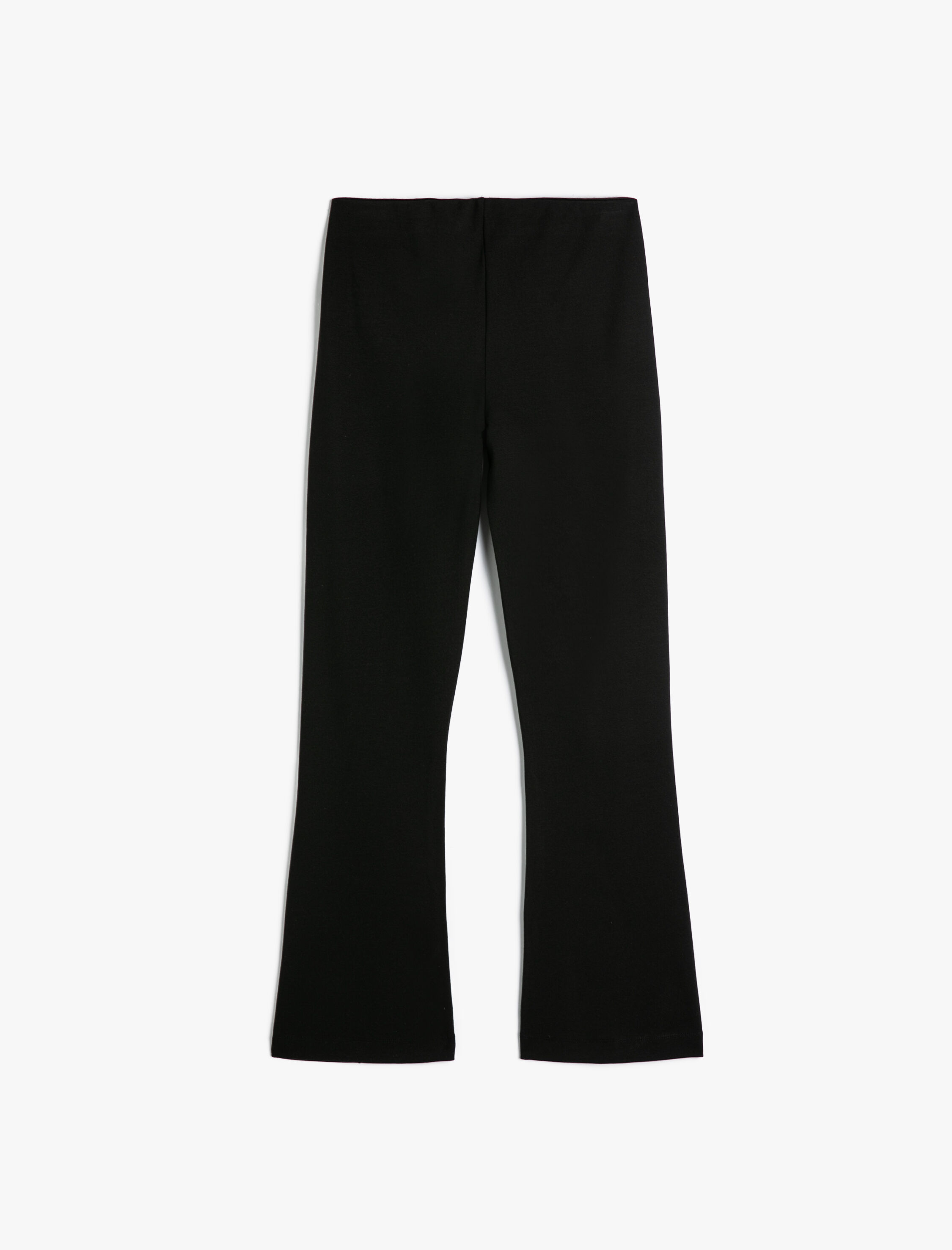   İspanyol Paça Tayt Pantolon Nervürlü Normal Bel