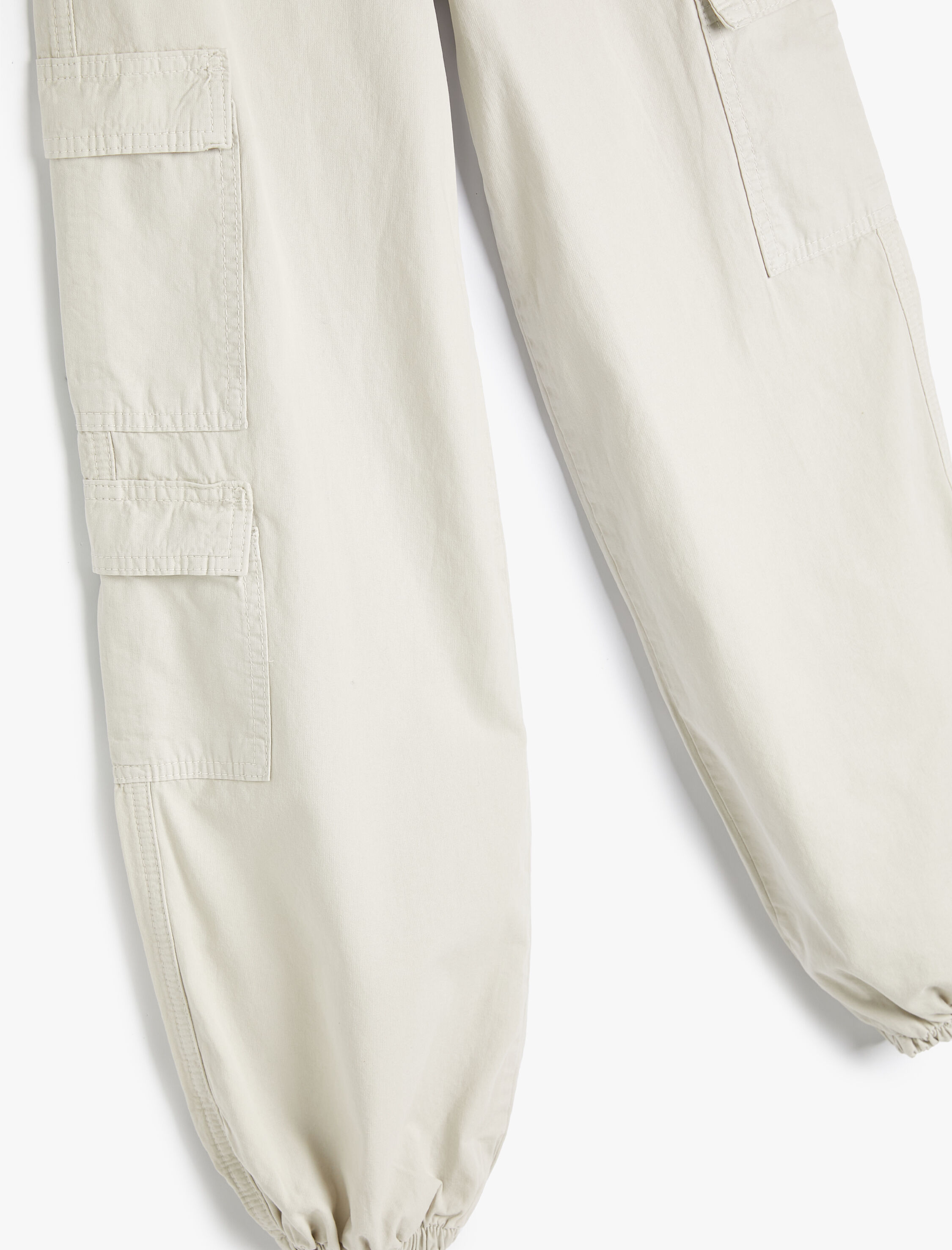  Kız Çocuk Paraşüt Pantolon Kargo Cepli Kemerli Pamuklu