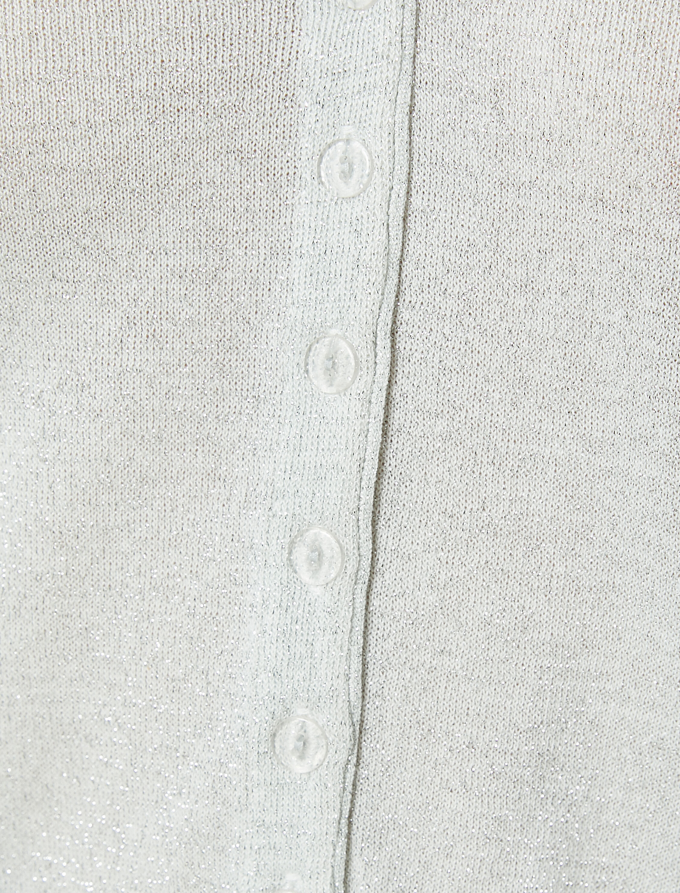   Triko Hırka Simli V Yaka Düğmeli