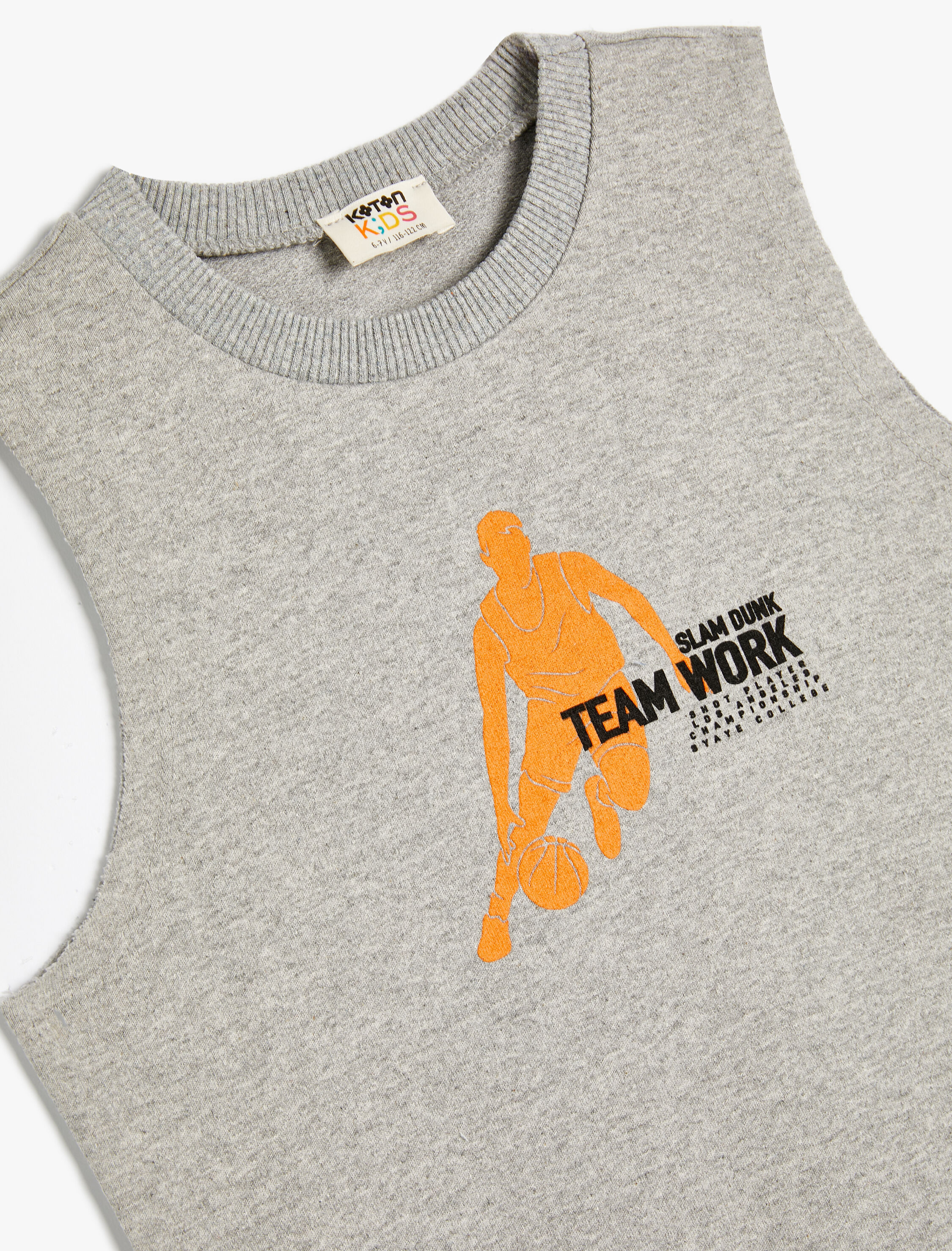  Erkek Çocuk Atlet Basketbol Baskılı Bisiklet Yaka