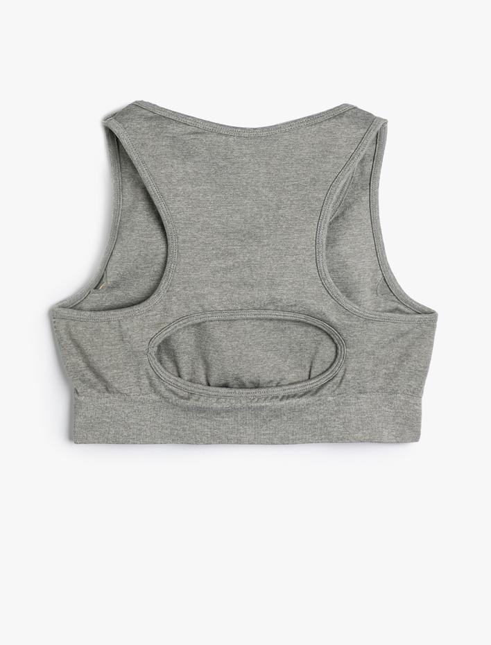  Kaplı Sporcu Sütyeni Dikişsiz Arkası Pencere Detaylı Slim Fit