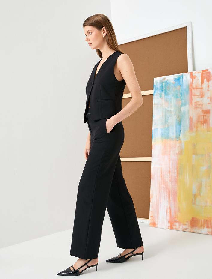  Palazzo Pantolon Cepli Sim İşleme Detaylı