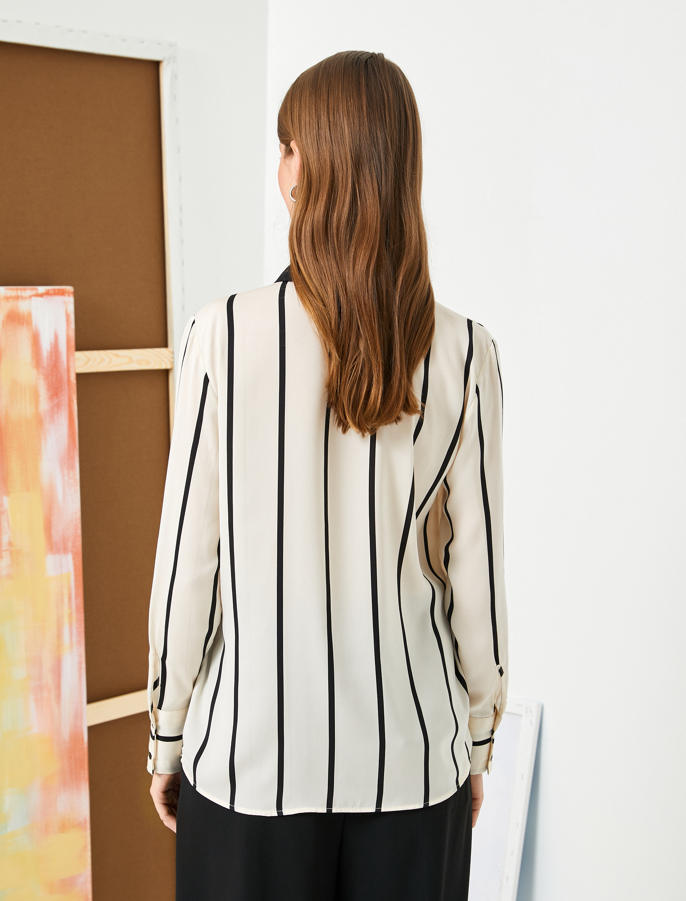   Uzun Kollu Gömlek Düğmeli Standart Kesim