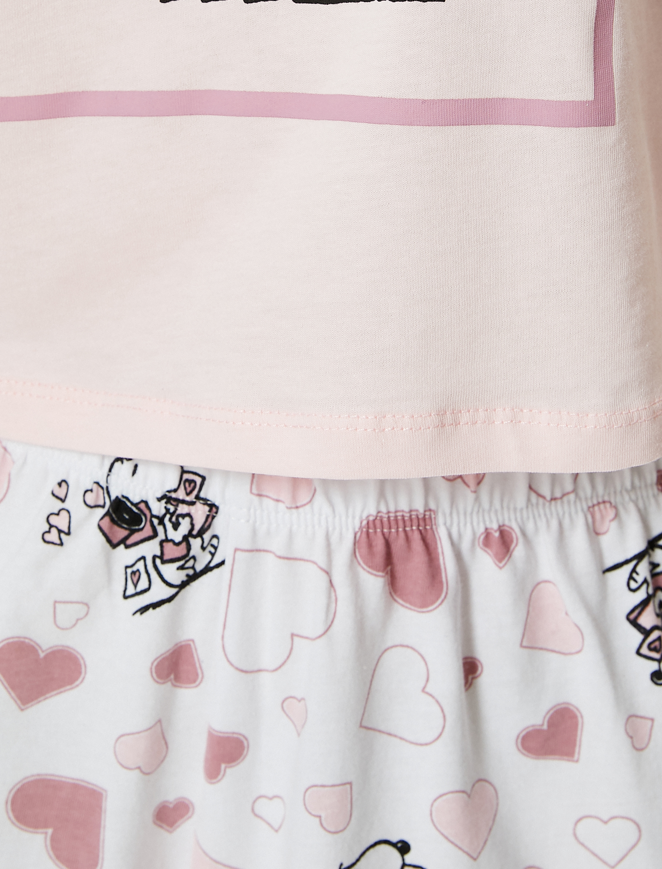  Snoopy Pijama Takımı Lisanslı Şortlu Kısa Kollu