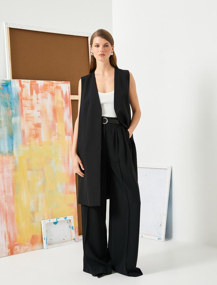  Klasik Uzun Yelek Kolsuz