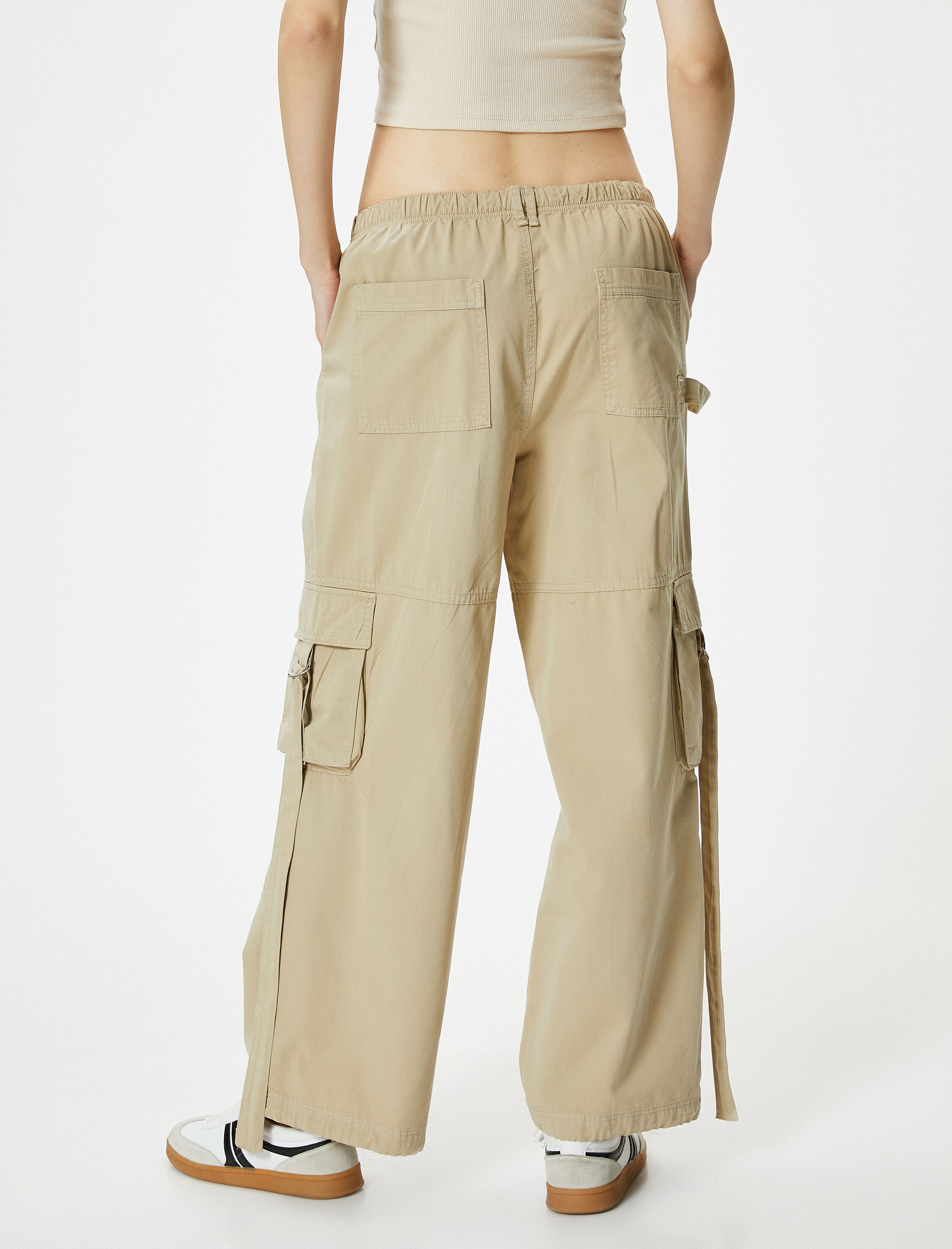 Kargo Pantolon Düz Paça Kemer Detaylı