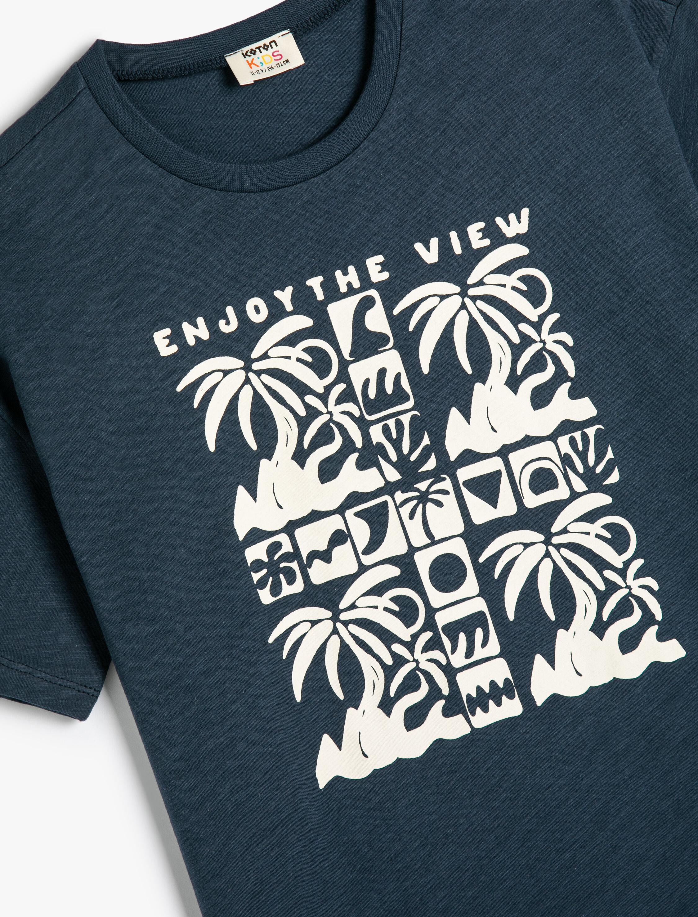  Erkek Çocuk Tişört Kısa Kollu Yaz Temalı Bisiklet Yaka Pamuklu