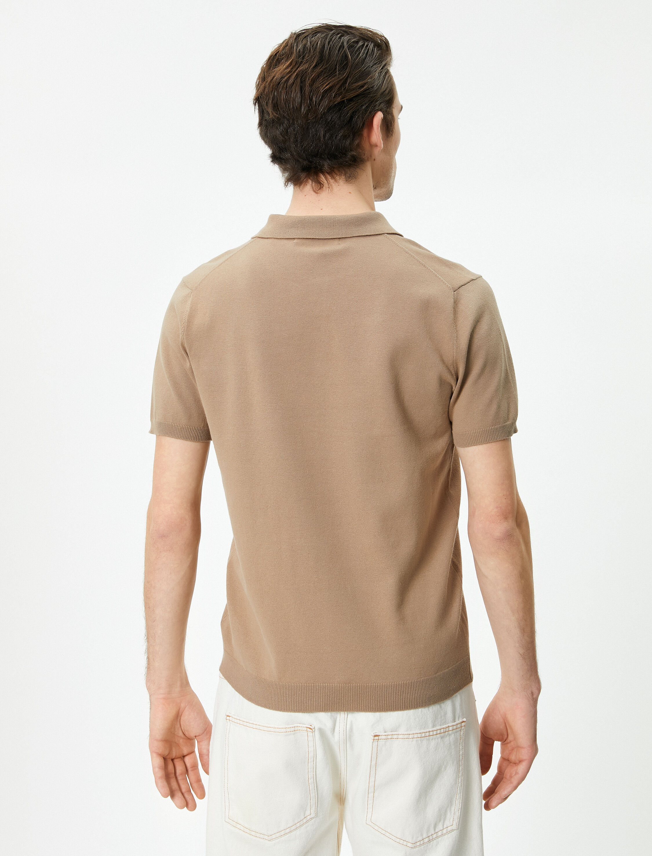   Polo Yaka Triko Tişört Kısa Kollu Düğmeli