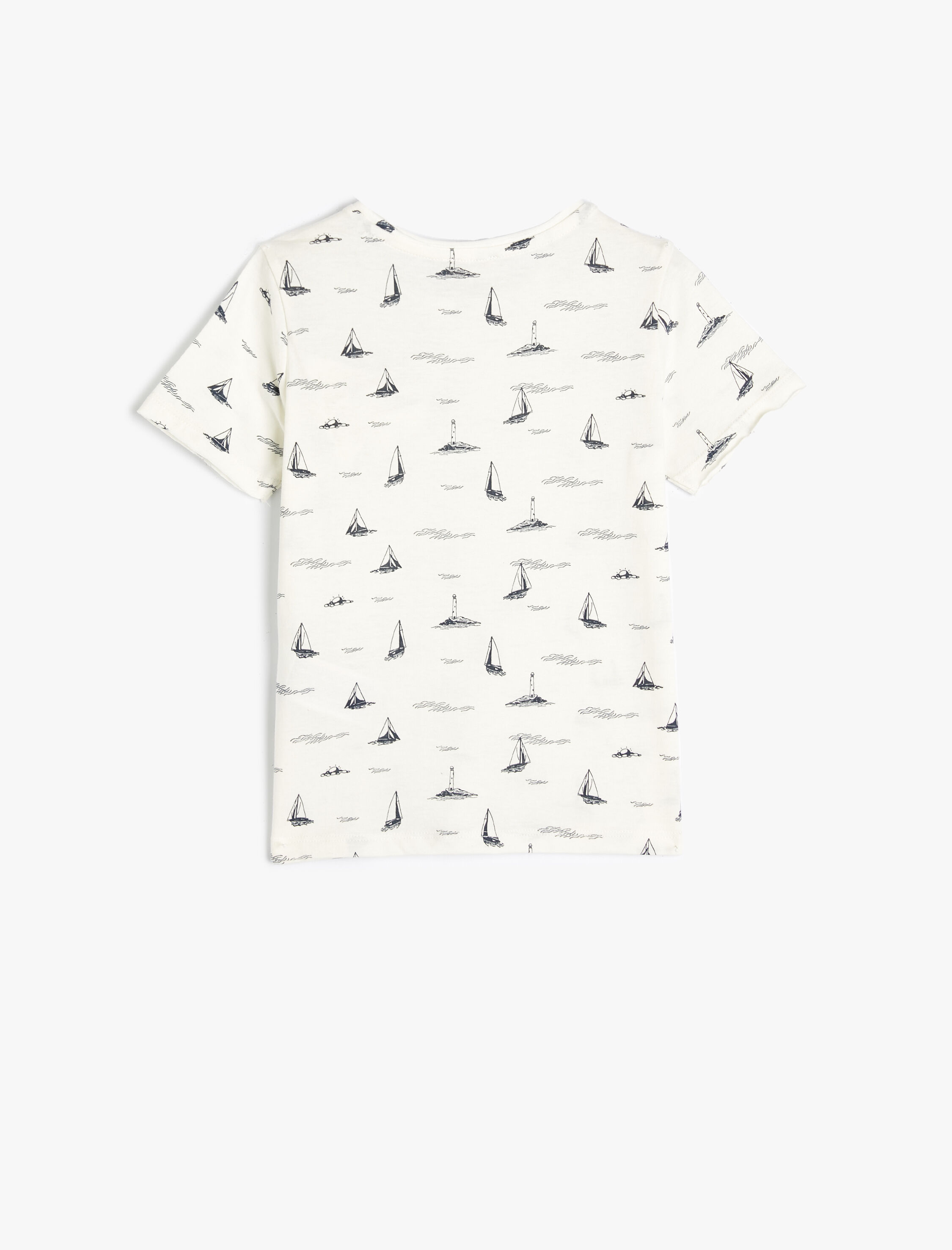  Erkek Çocuk Tişört Kısa Kollu Bisiklet Yaka Baskılı Pamuklu