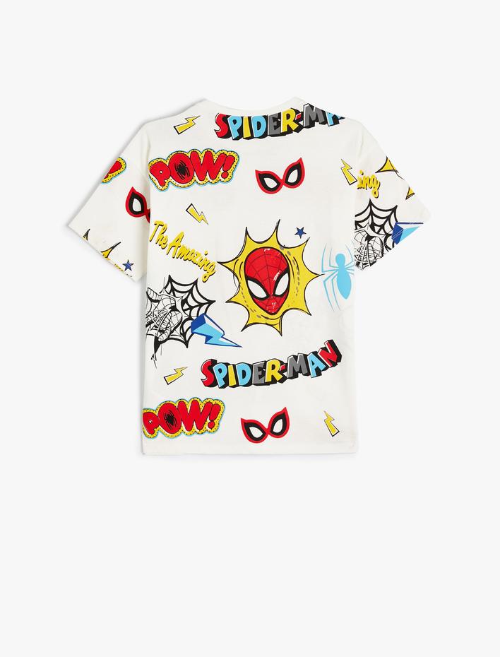 Erkek Çocuk Örümcek Adam Tişört Lisanslı Kısa Kollu Pamuklu