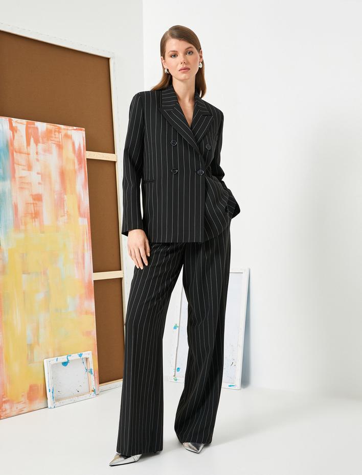  Palazzo Pantolon Bol Paça Yüksek Bel Cepli