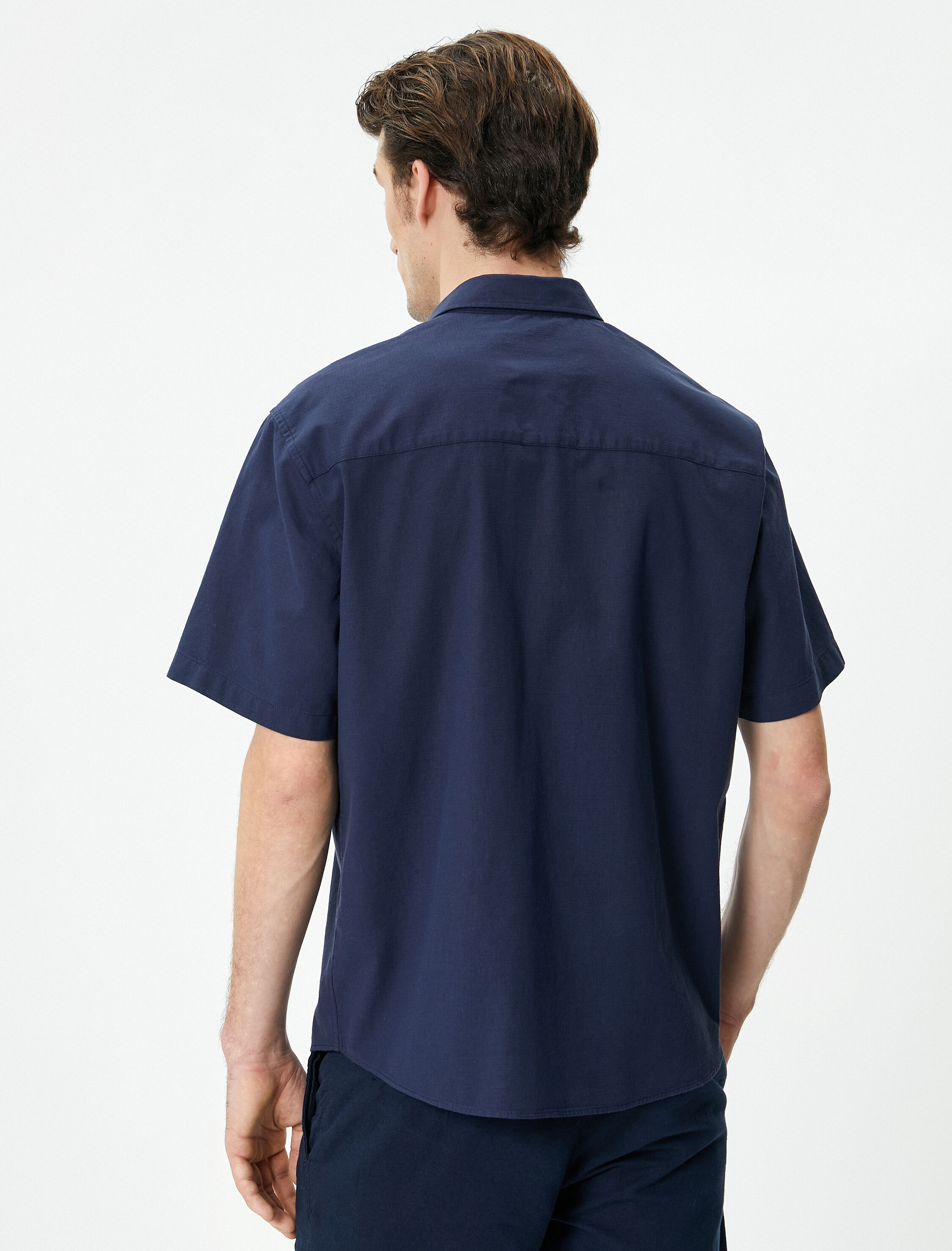   Yazlık Gömlek Kısa Kollu Klasik Yaka Düğmeli Regular Fit