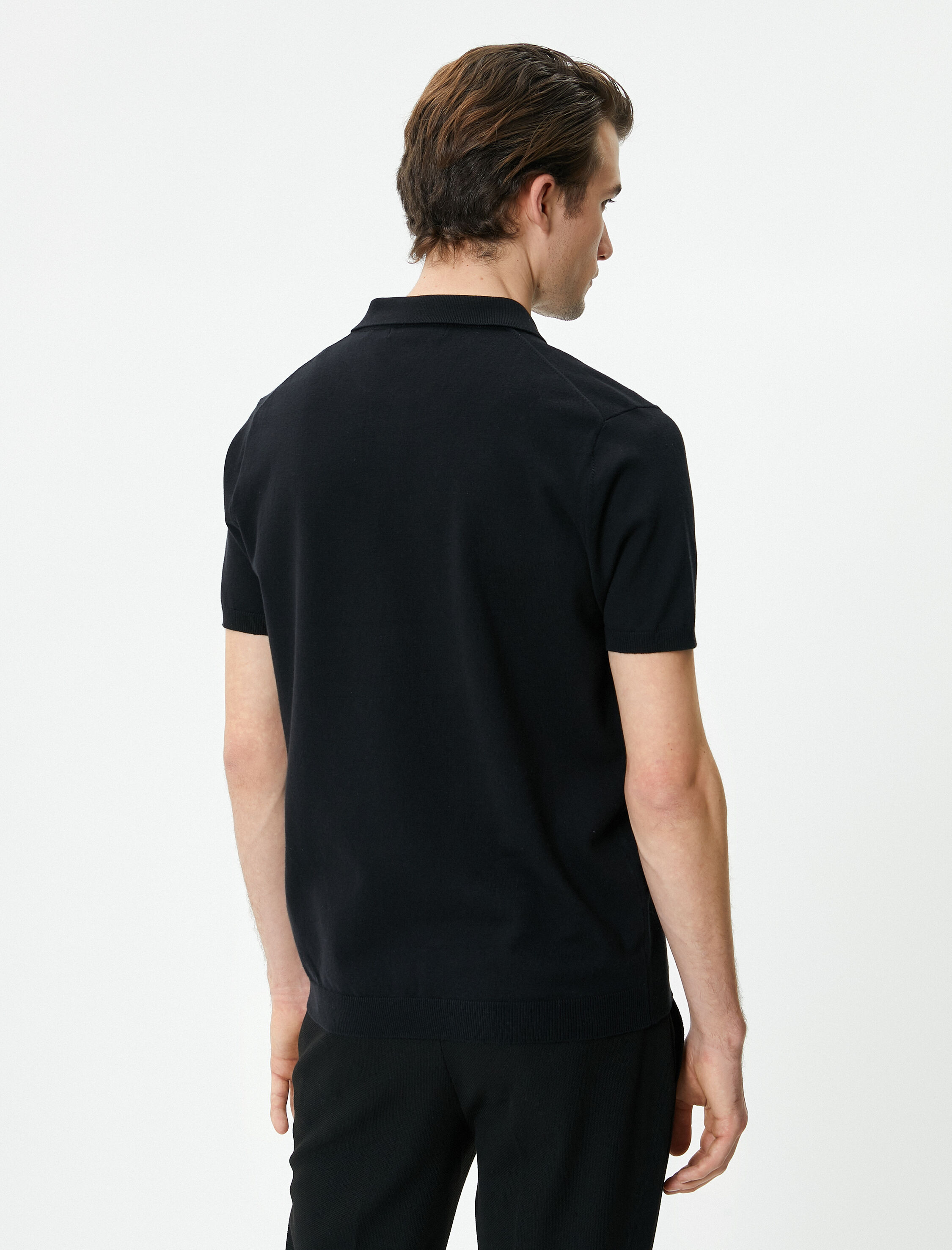   Polo Yaka Triko Tişört Kısa Kollu Düğmeli