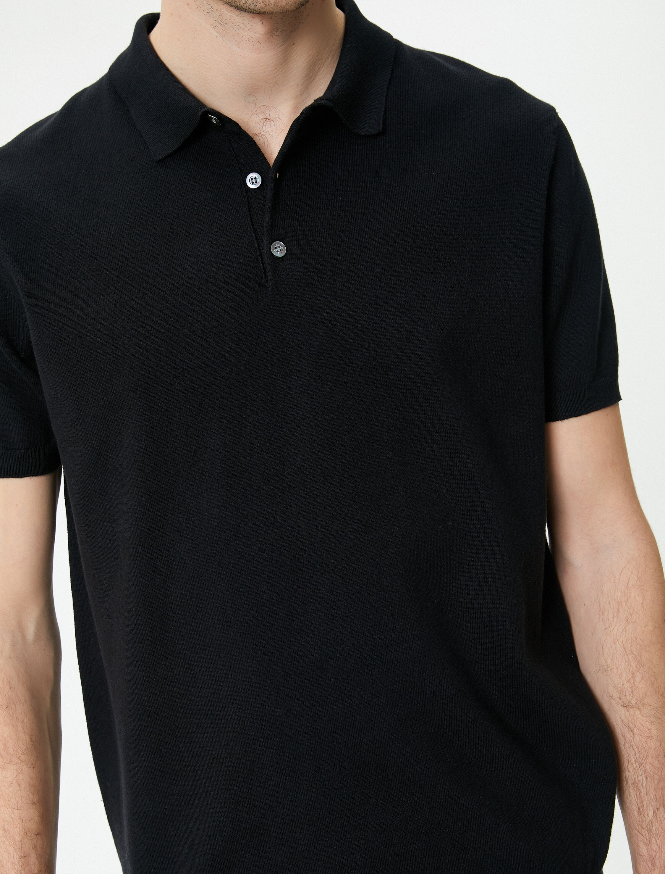   Polo Yaka Triko Tişört Kısa Kollu Düğmeli