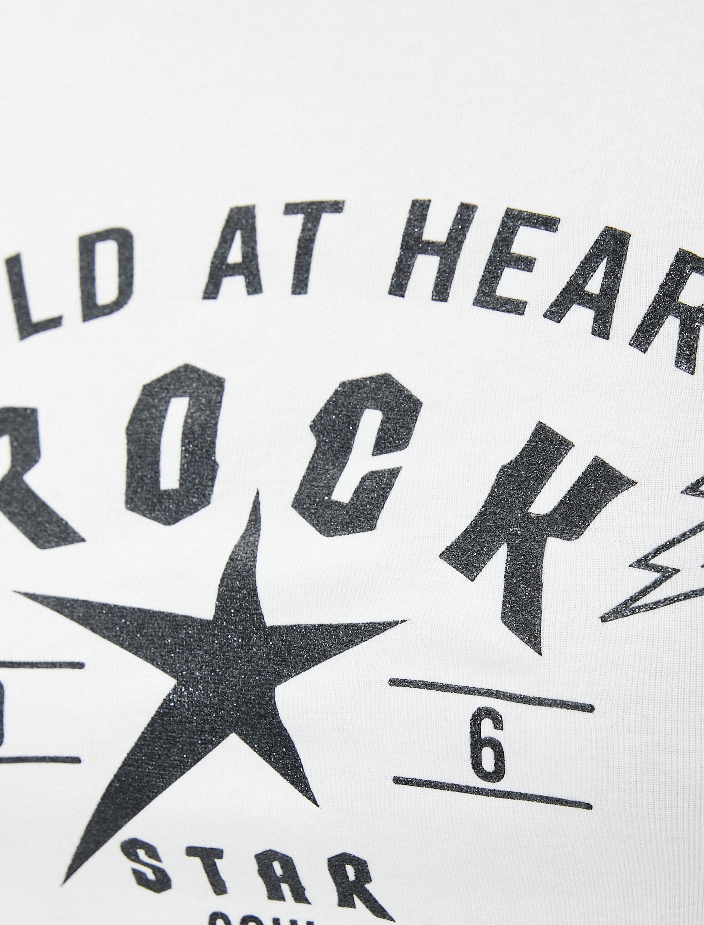   Uzun Kollu Tişört Slogan Baskılı Bisiklet Yaka Pamuklu