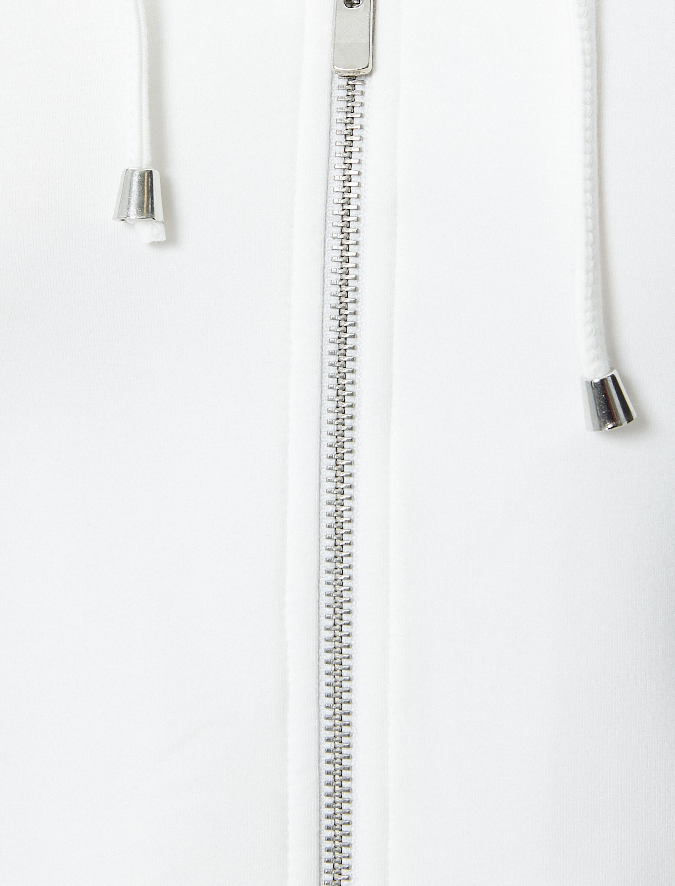   Crop Kapşonlu Sweatshirt Viskoz Kumaş Karışımlı