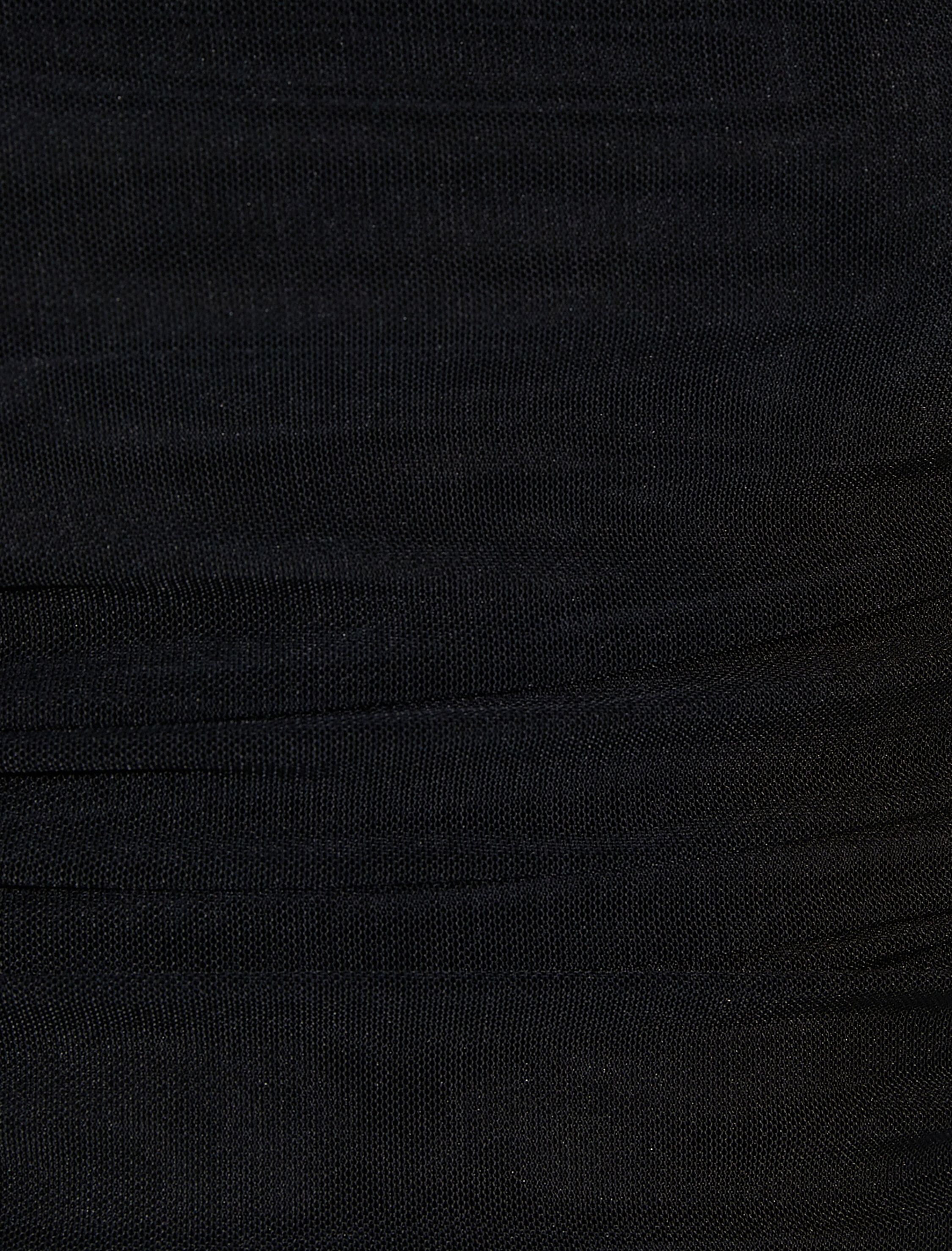   Tek Omuz Crop Üst Tül Detaylı Drapeli