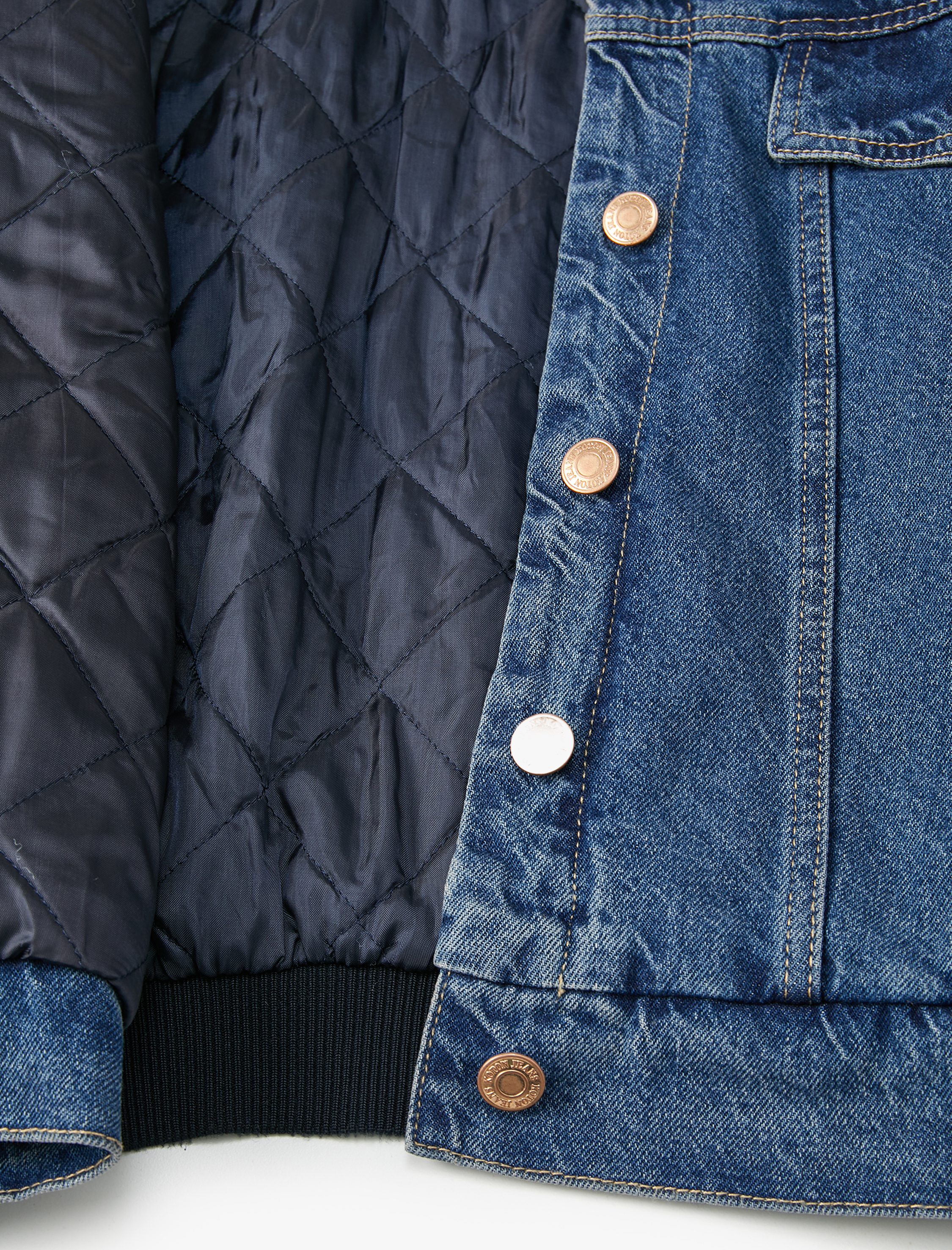   Kot Ceket Paraşüt Kumaş Detaylı Astarlı Renk Kontrastlı Kapaklı Cepli