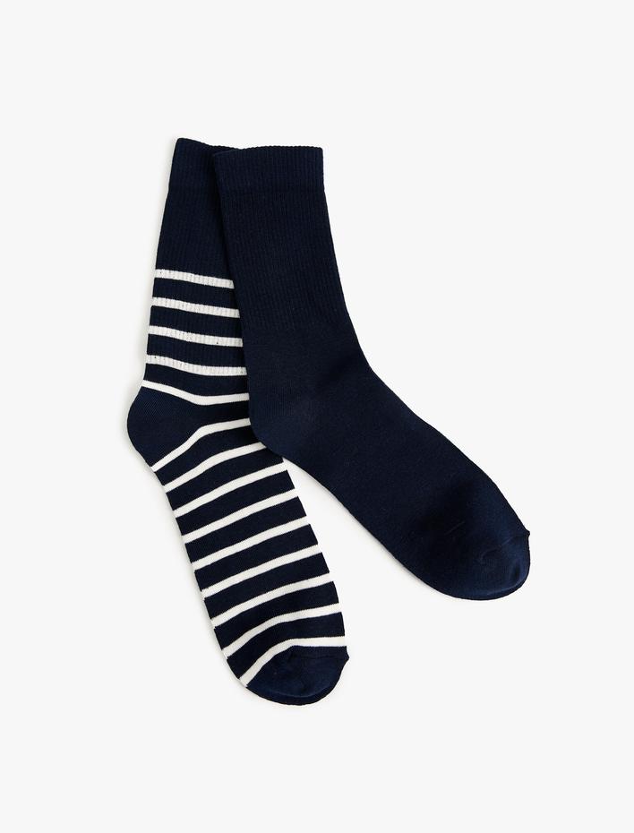 Erkek Çizgili Soket Çorap Seti 2'li