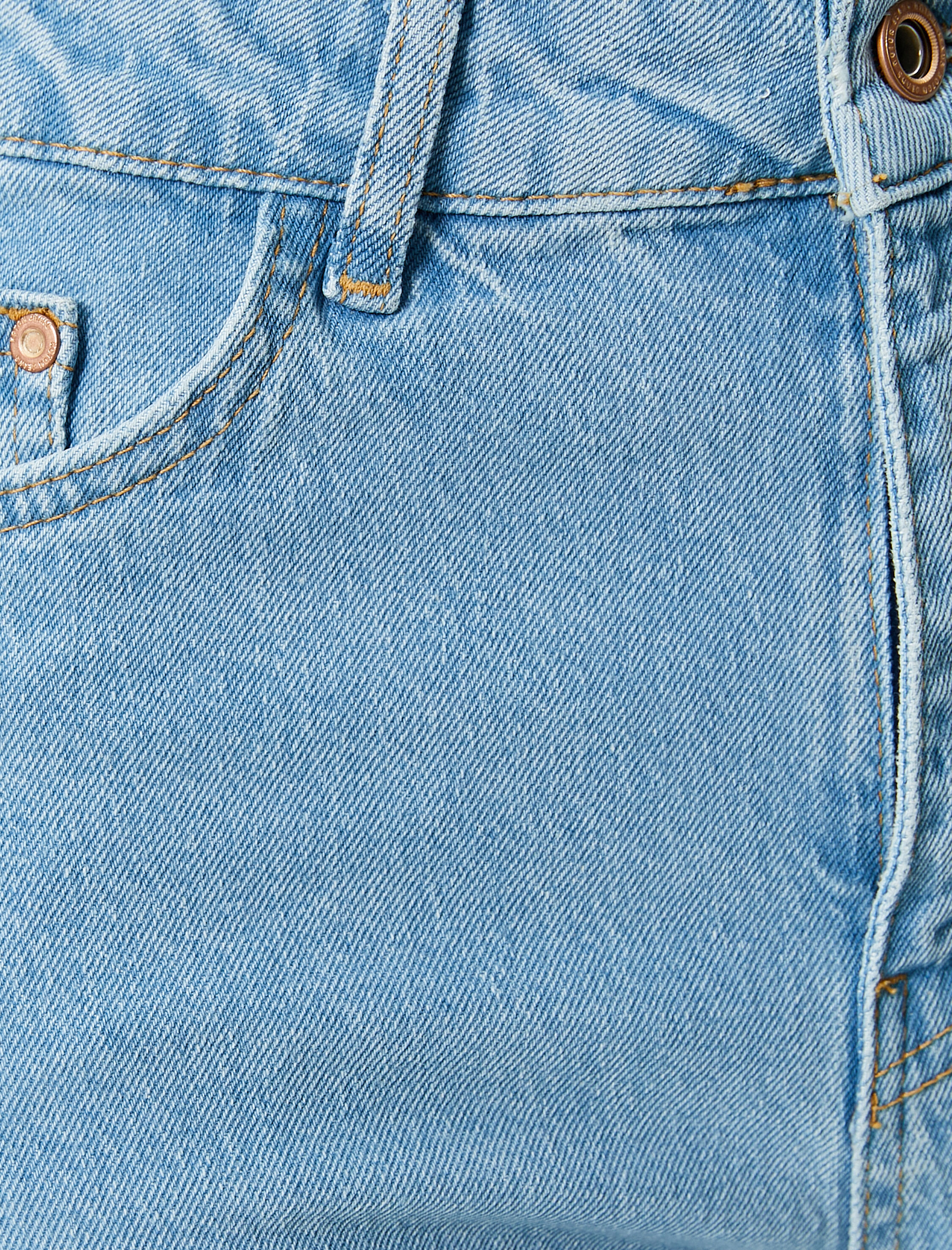   Mom Fit Kot Pantolon Rahat Kesim Hafif Dar Paça - Mom Jean