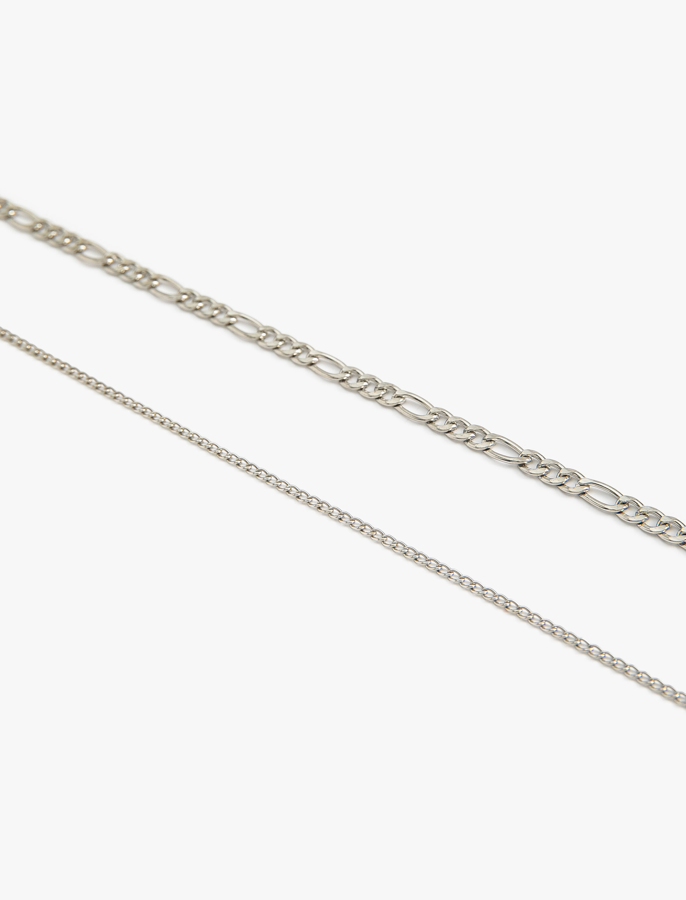  Erkek Çoklu Zincir Kolye İki Sıra