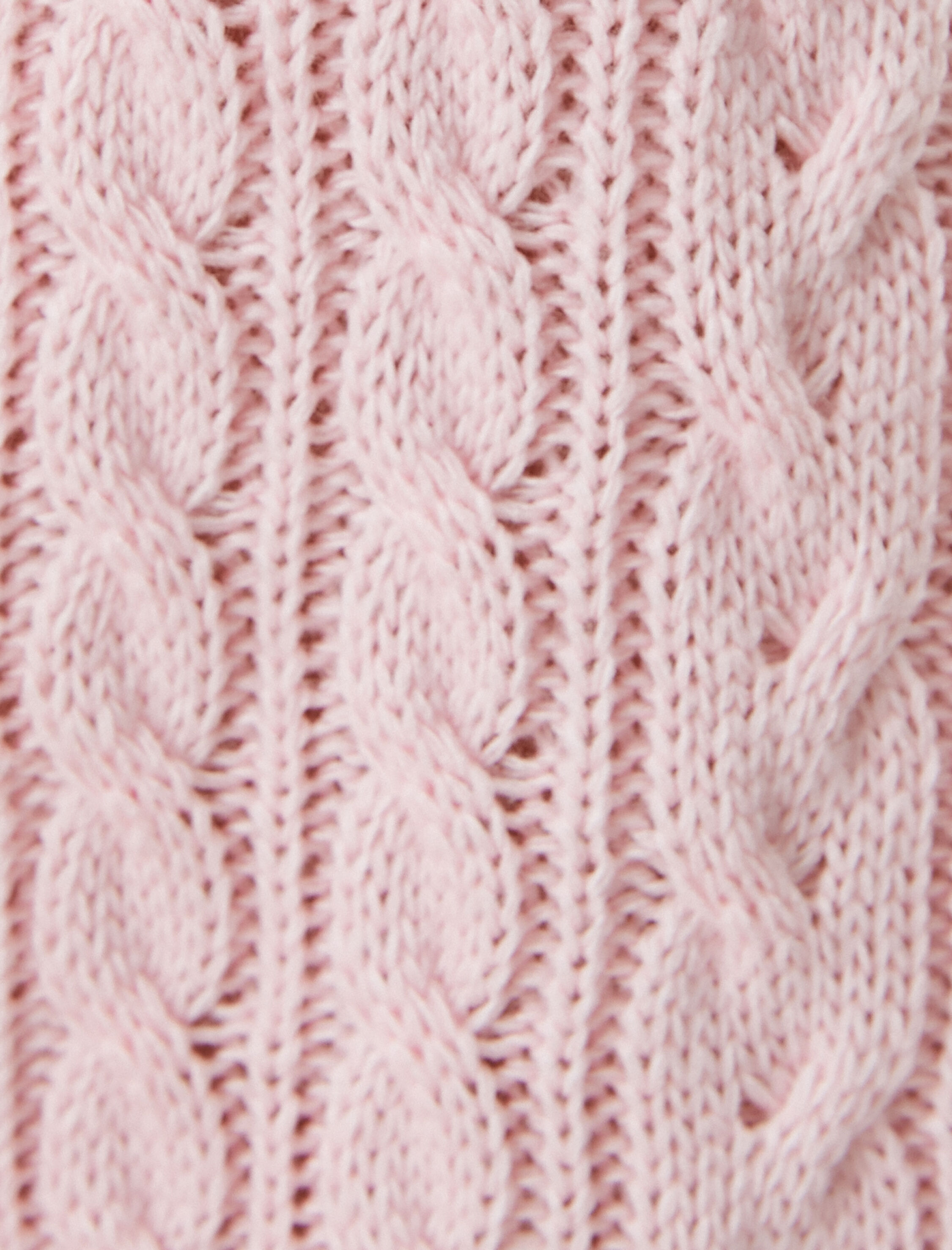   Triko Kazak Saç Örgü Detaylı Yıpratılmış Bisiklet Yaka