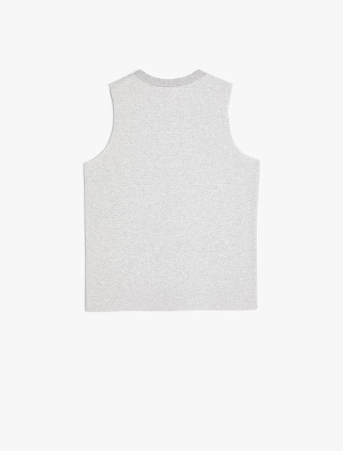 Erkek Çocuk Atlet Slogan Baskılı Bisiklet Yaka