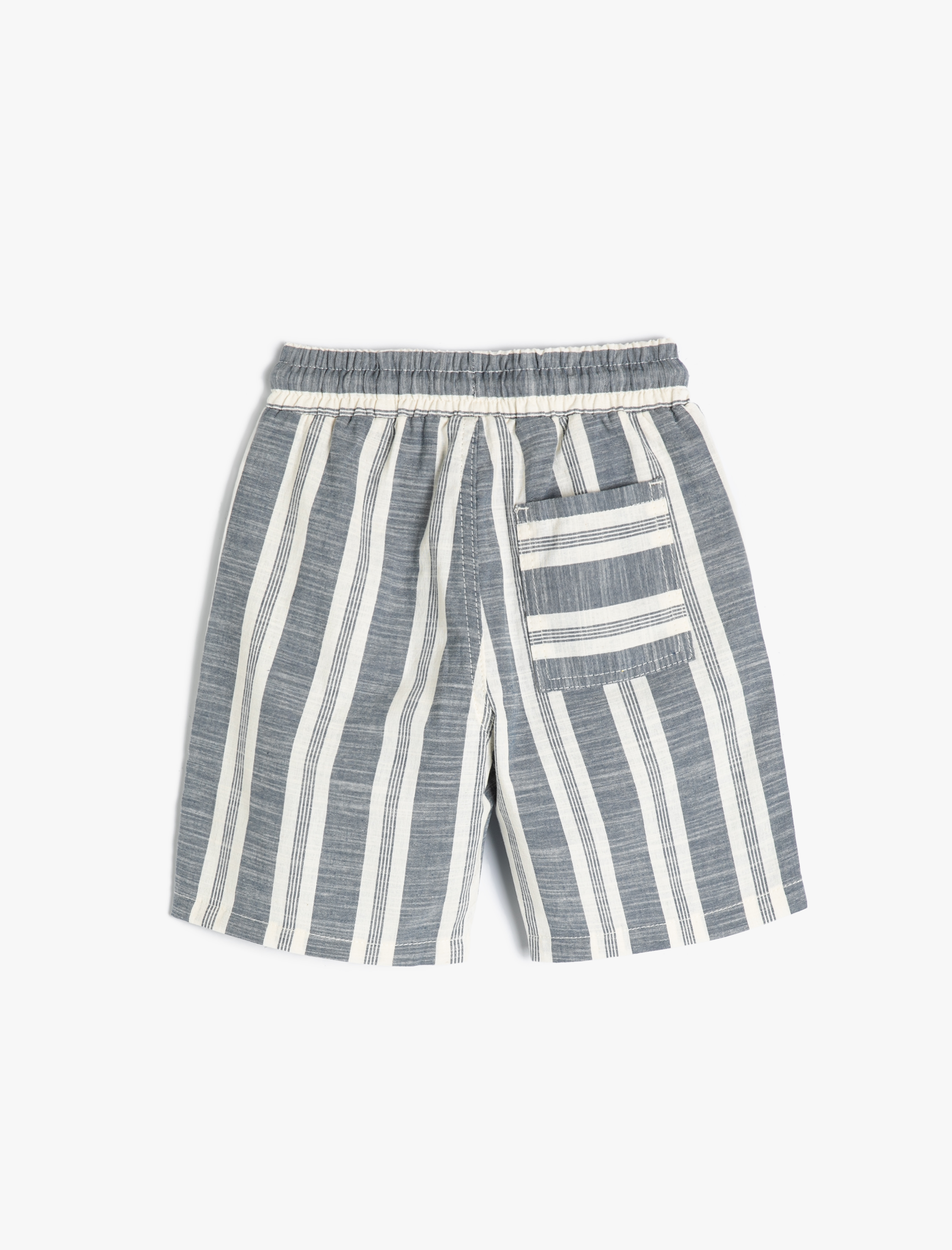  Erkek Çocuk Chino Şort Beli Bağlamalı Cepli Pamuklu