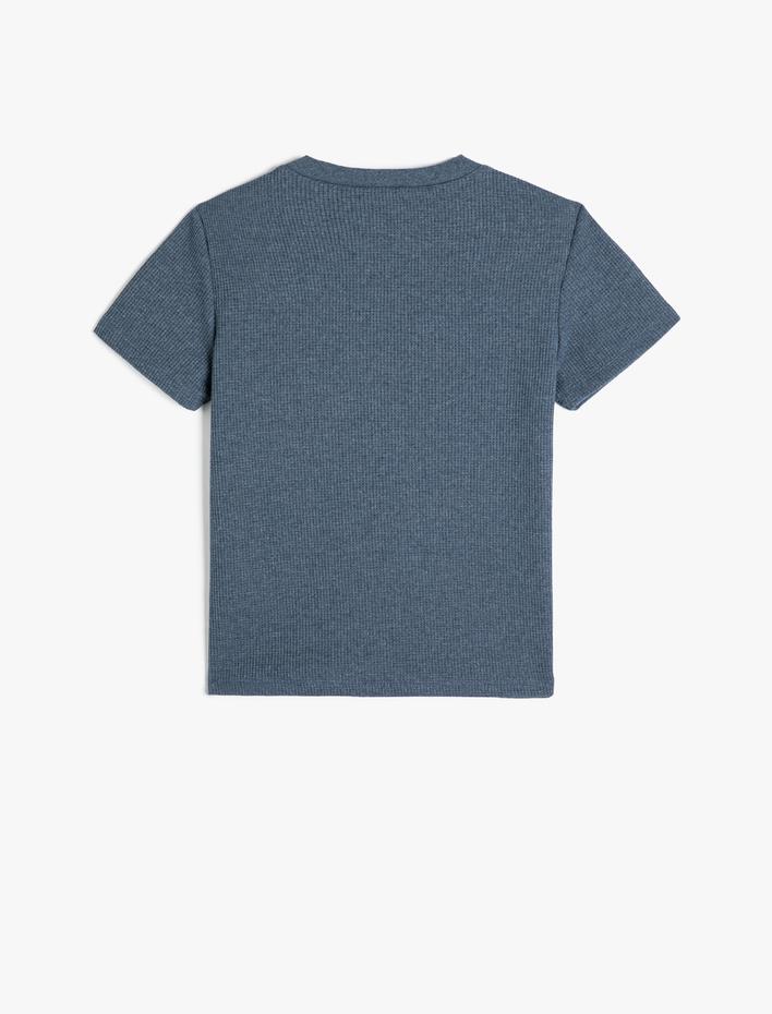 Erkek Çocuk Tişört Los Angeles Baskılı Kısa Kollu Bisiklet Yaka