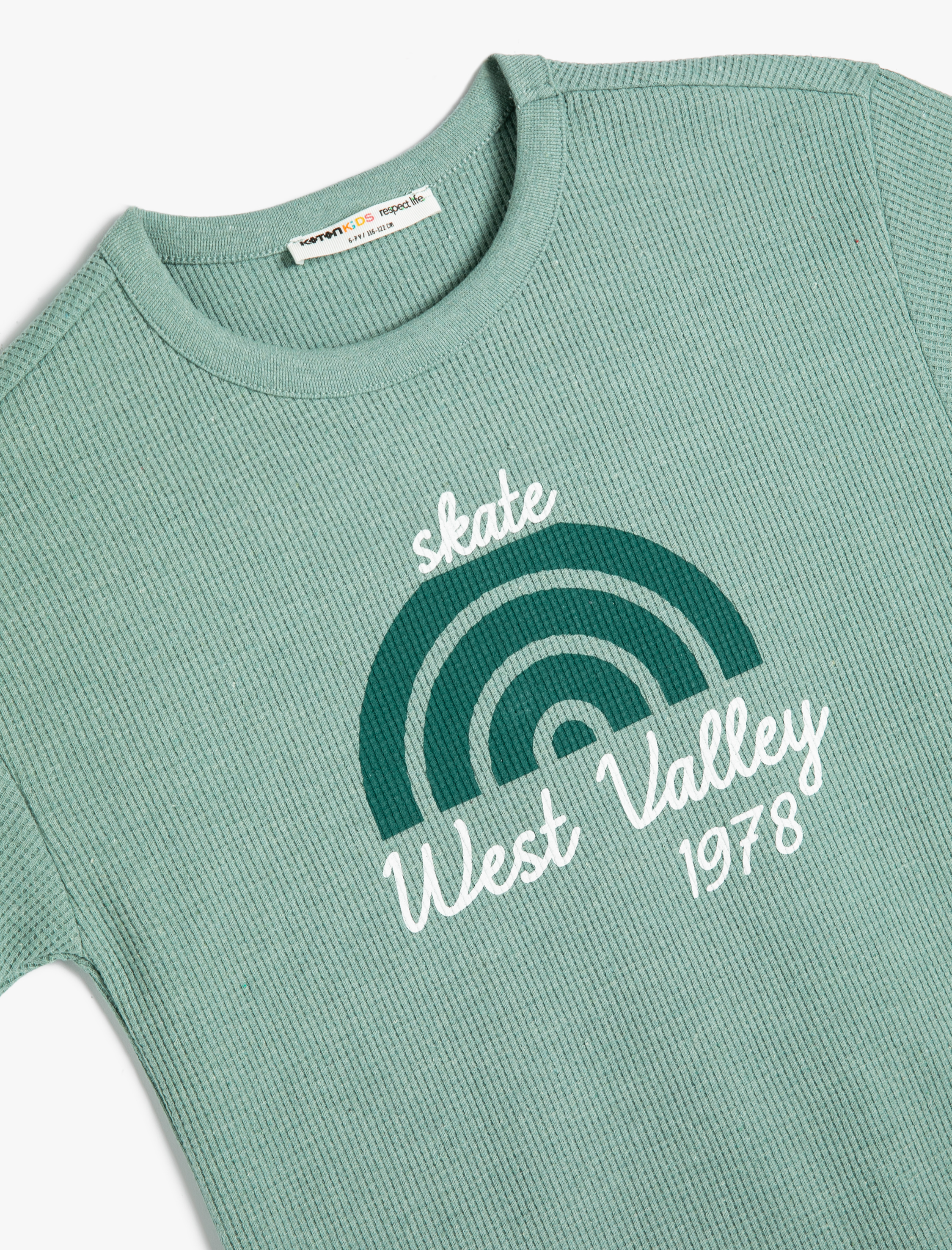  Erkek Çocuk Tişört Baskılı Kısa Kollu Bisiklet Yaka Dokulu