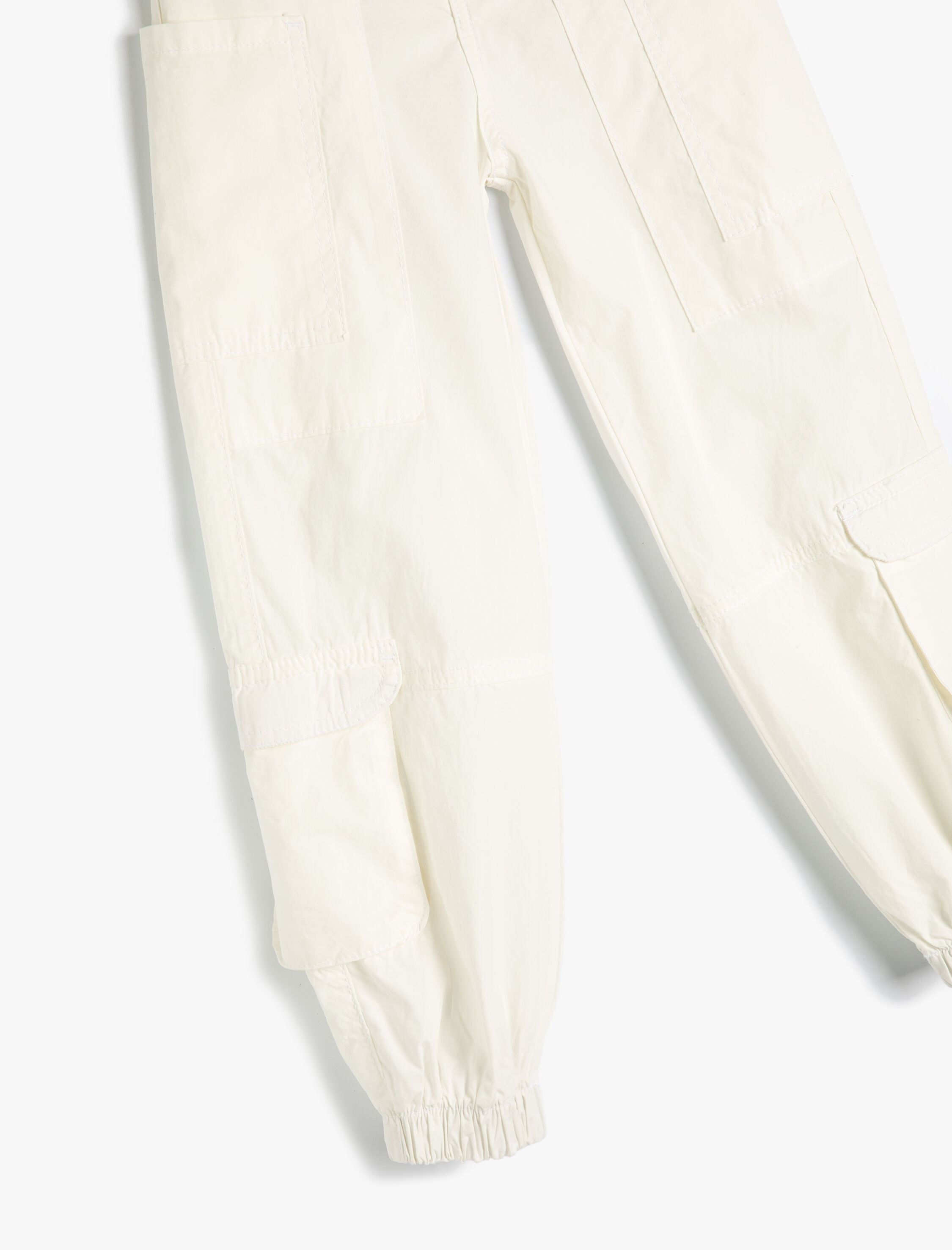  Kız Çocuk Kargo Jogger Kot Pantolon Pamuklu Kapaklı Cep Detaylı