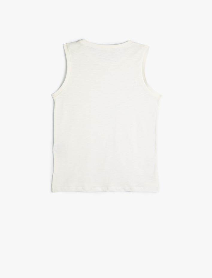 Erkek Çocuk Kolsuz Atlet Bisiklet Yaka Köpekbalığı Baskılı Pamuklu