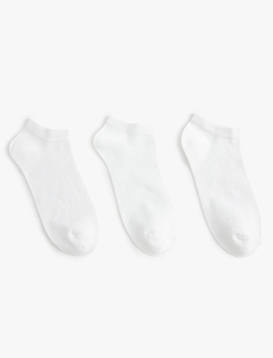  Kadın Basic 3'lü Patik Çorap Seti