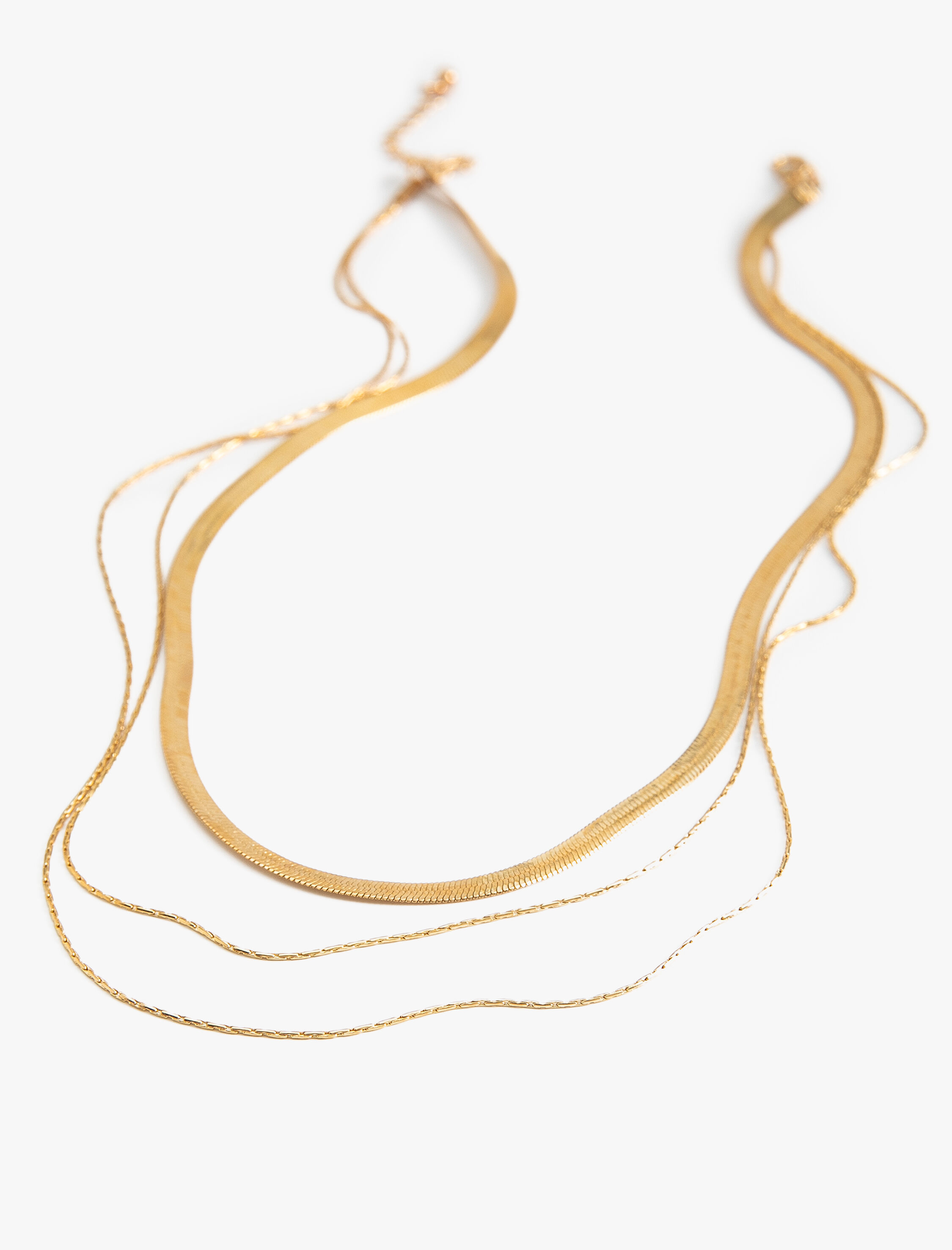  Kadın İtalyan Zincir Kolye Katlı