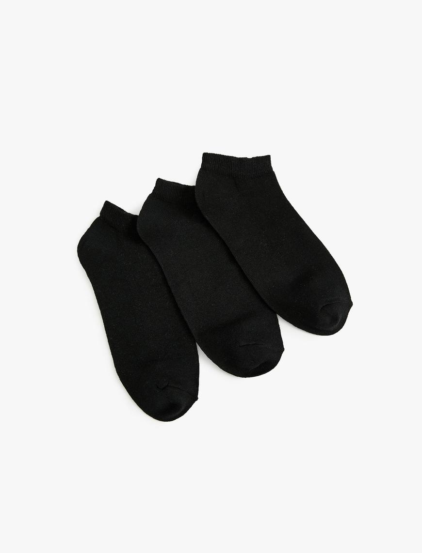  Erkek Basic 3'lü Patik Çorap Seti