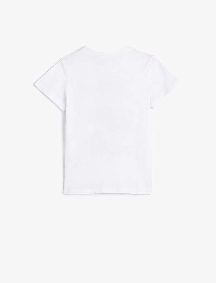 Erkek Çocuk Dinozorlu Tişört Kısa Kollu Bisiklet Yaka Pamuklu