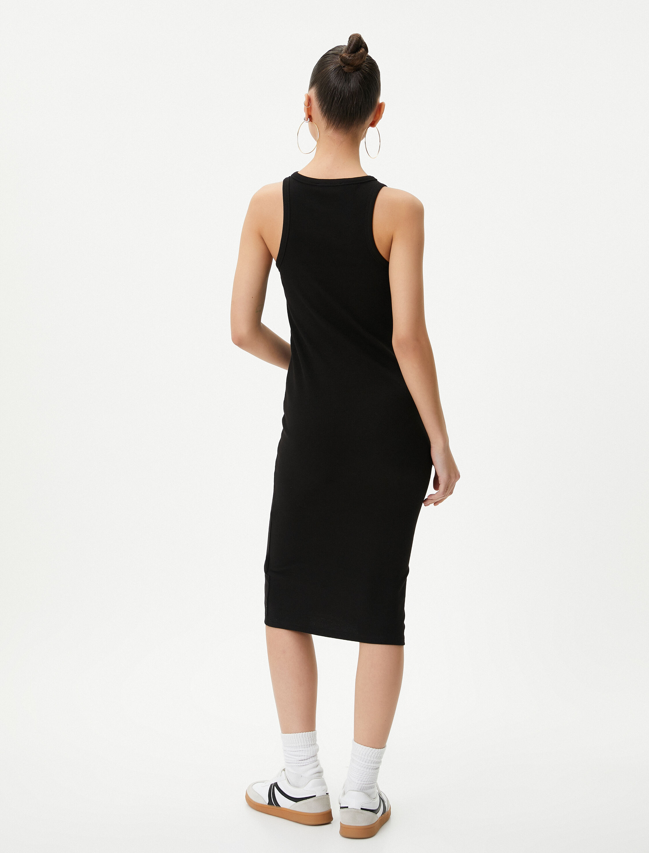   Kalem Elbise Halter Yaka Pamuklu Fitilli