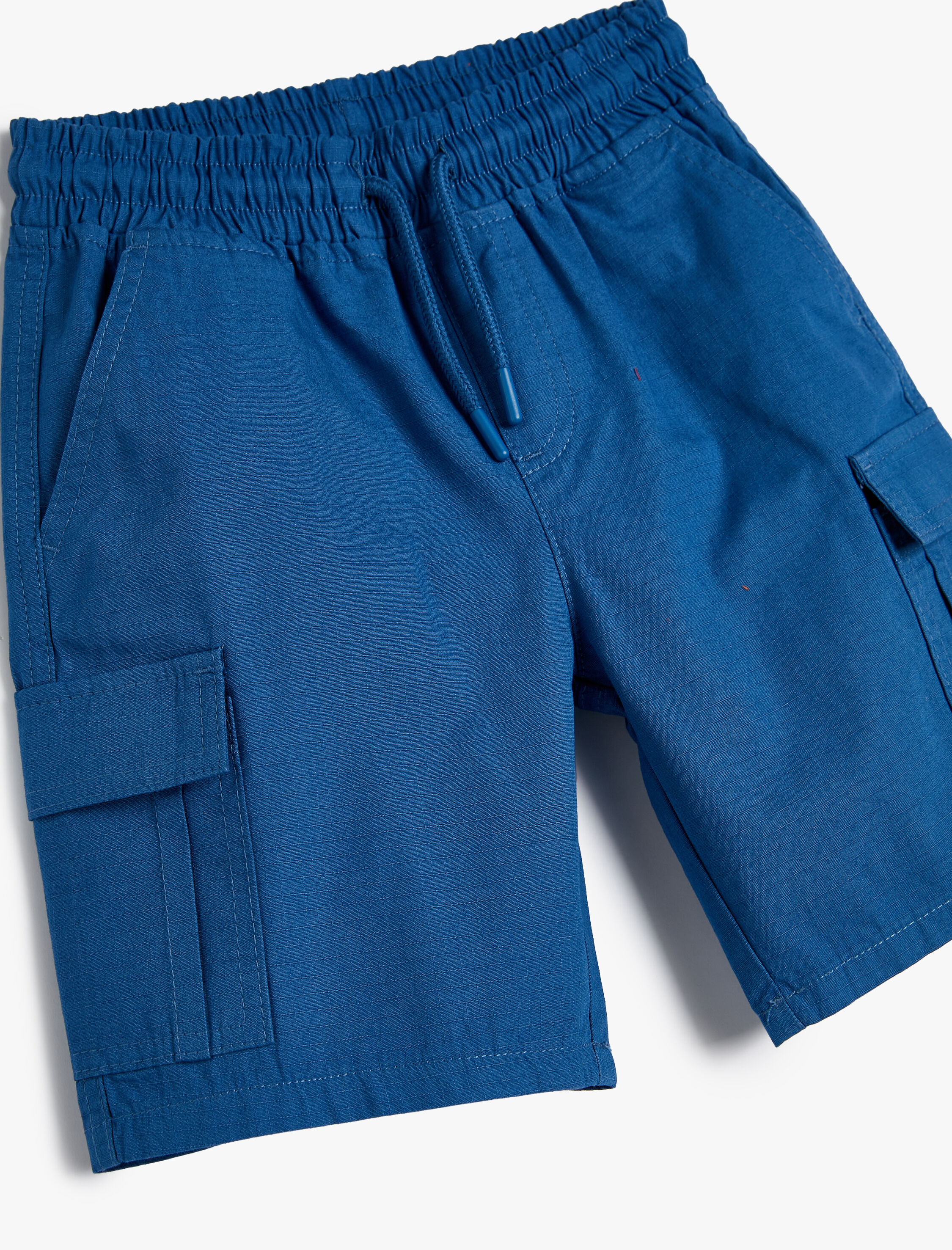  Erkek Çocuk Kargo Şort Beli Bağlamalı Yanları Cepli Pamuklu