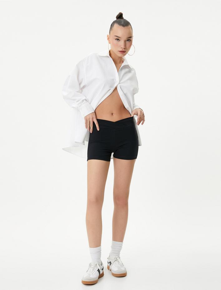  Ekstra Mini Kısa Tayt Asimetrik Kesim