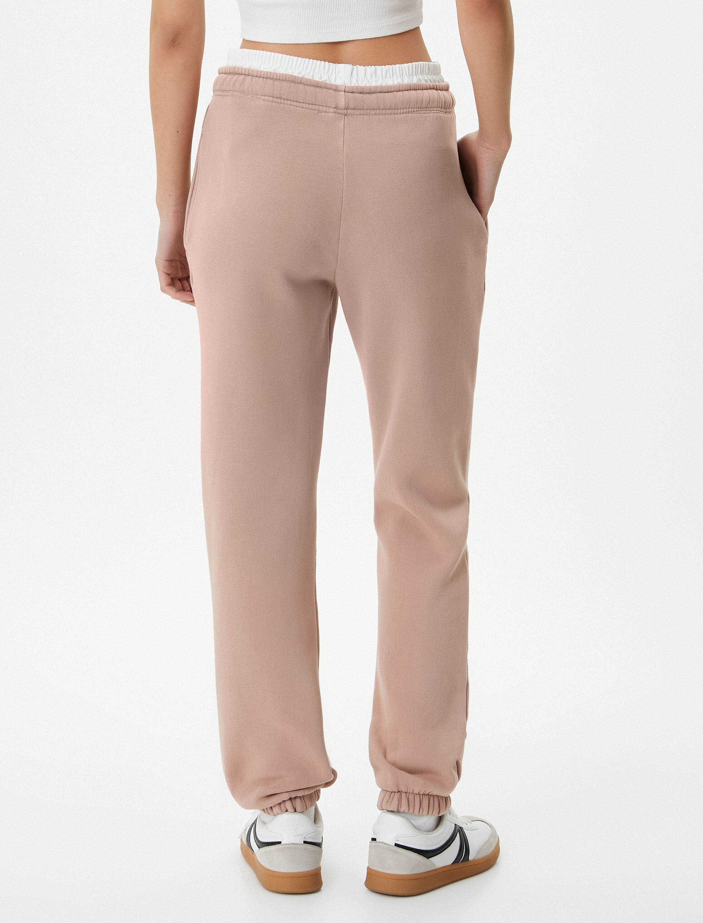   Şardonlu Jogger Eşofman Altı Cepli Pamuklu Rahat Kalıp